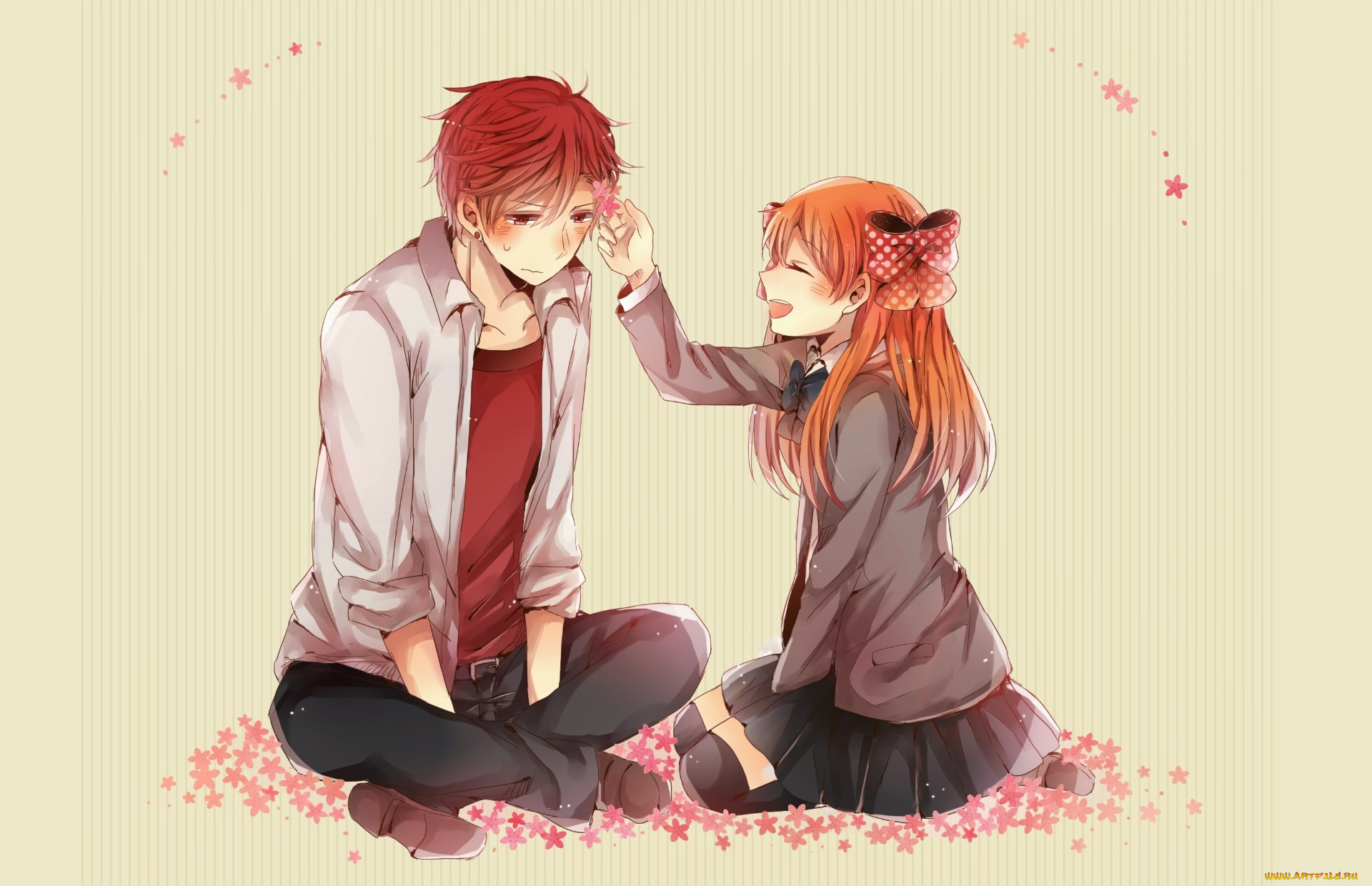 аниме, gekkan, shoujo, nozaki-kun, парень, девушка