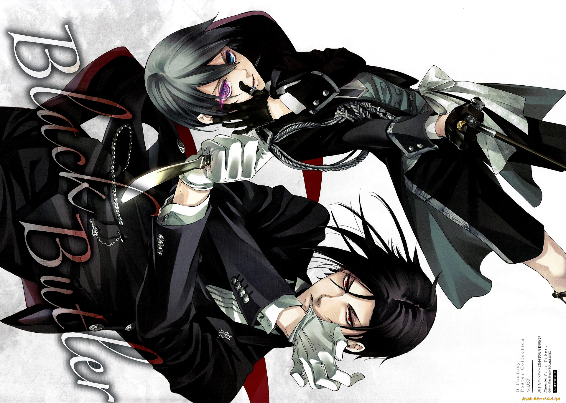 аниме, kuroshitsuji, себастьян, сиэль