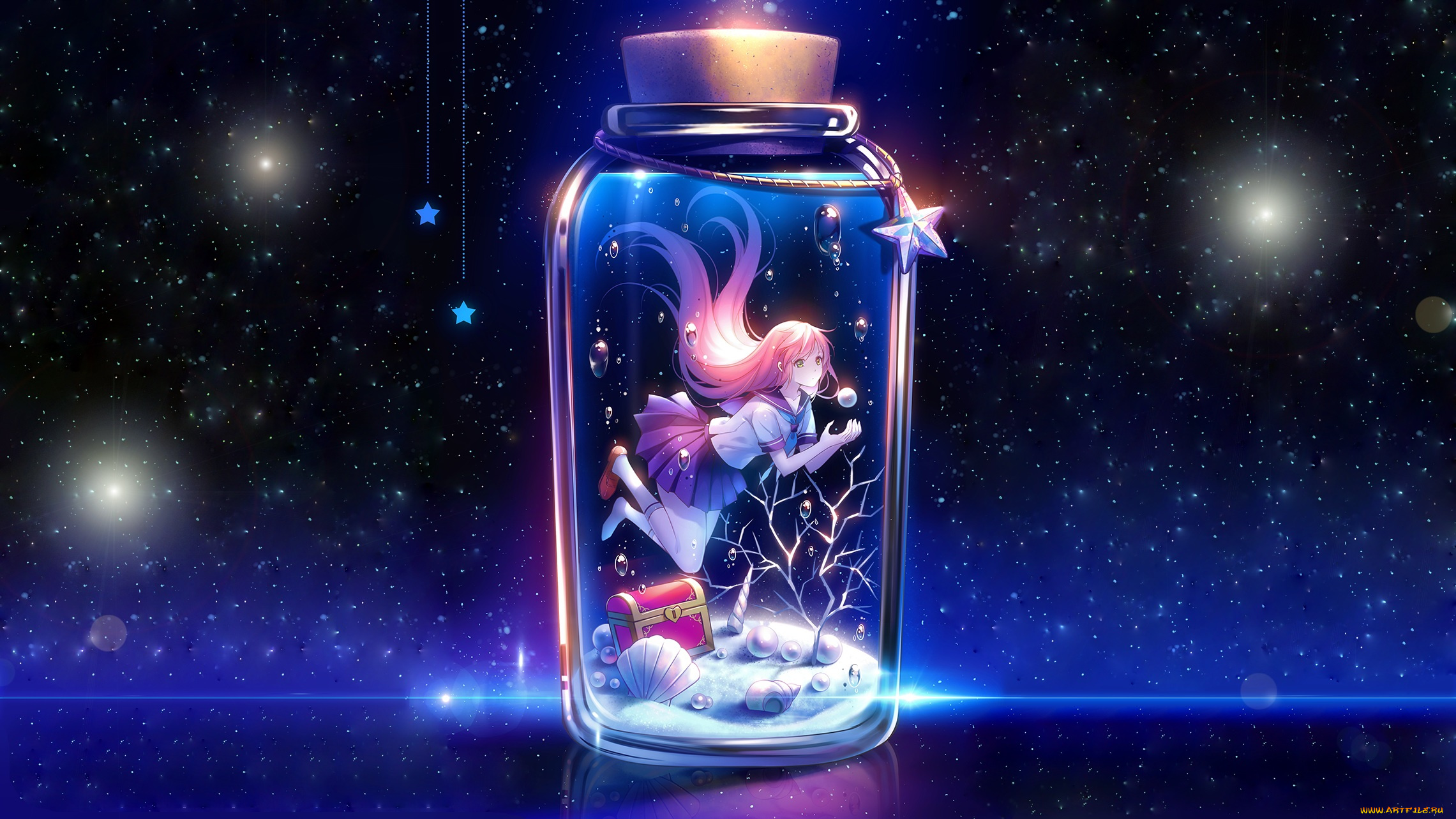 аниме, зима, , новый, год, , рождество, niya