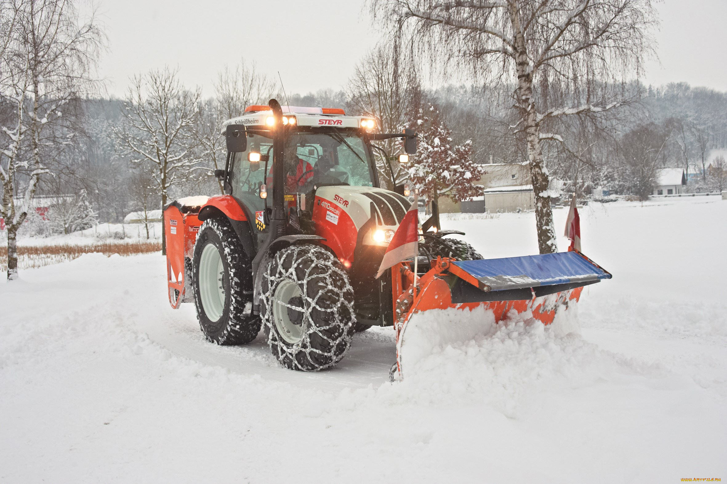 техника, снегоуборочная, техника, steyr