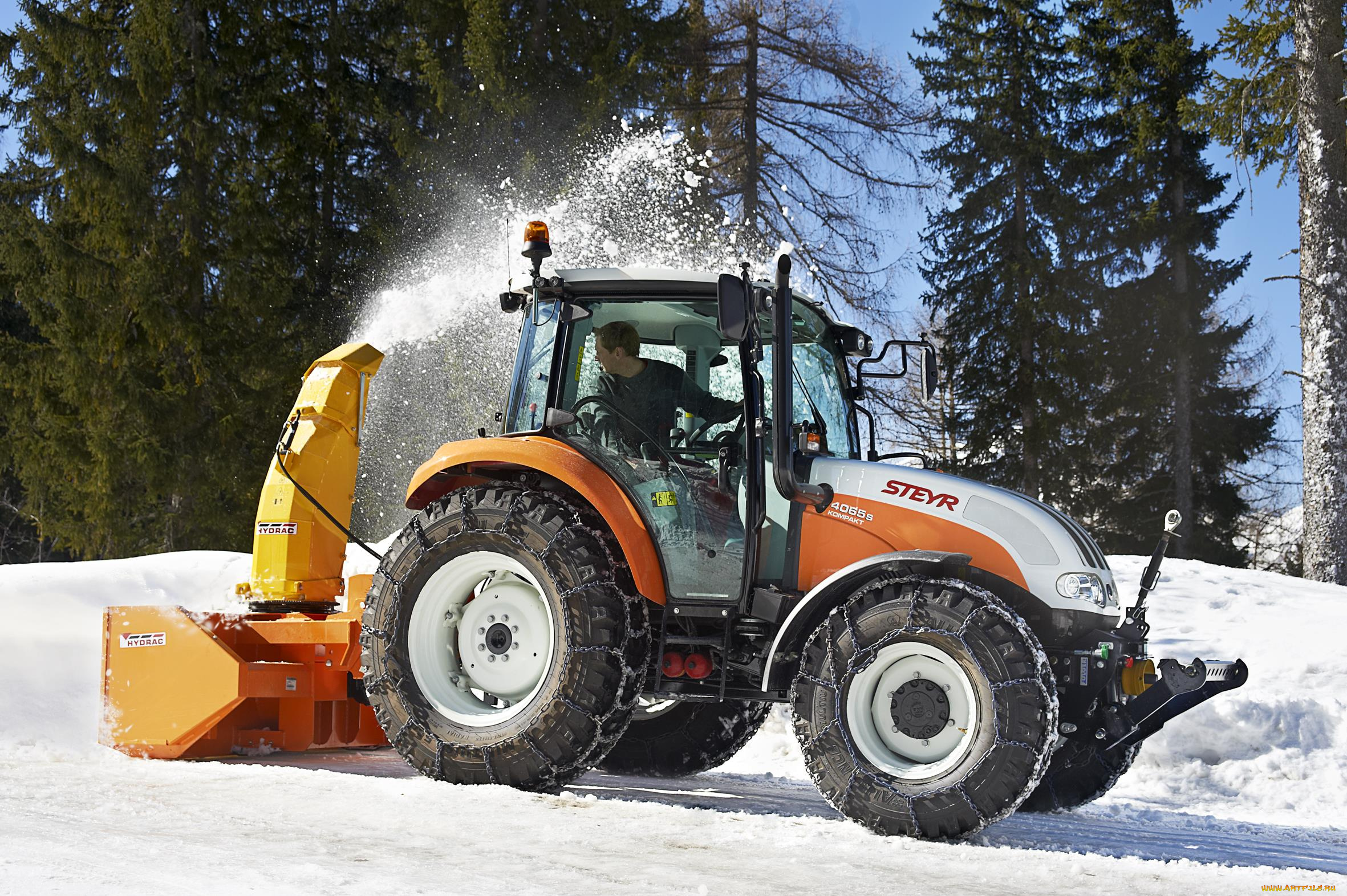 техника, снегоуборочная, техника, steyr