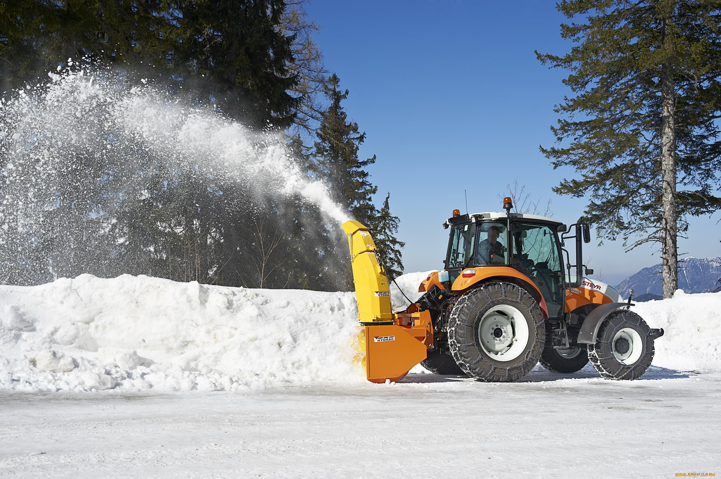 техника, снегоуборочная, техника, steyr