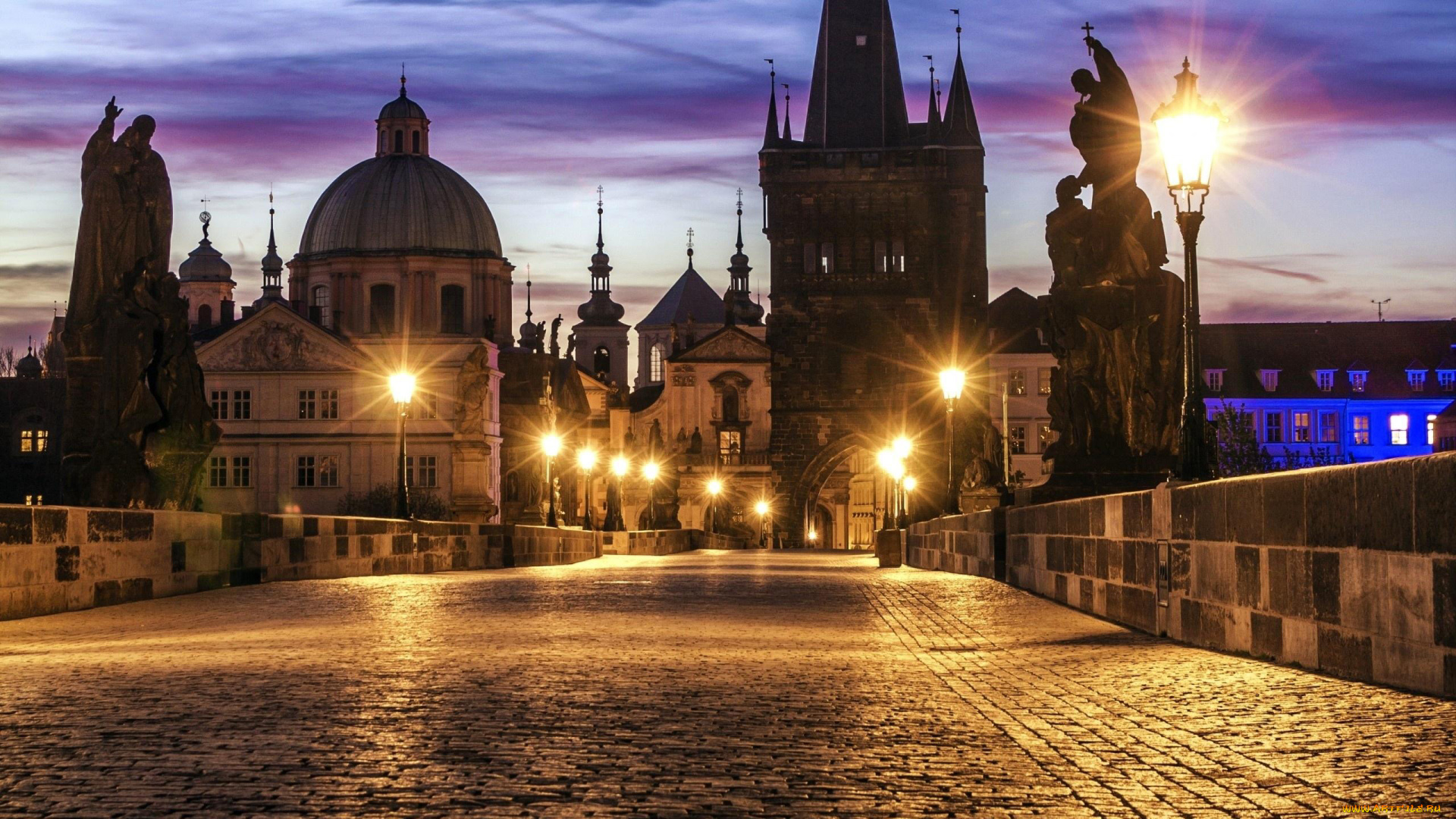 города, прага, , Чехия, карлов, мост