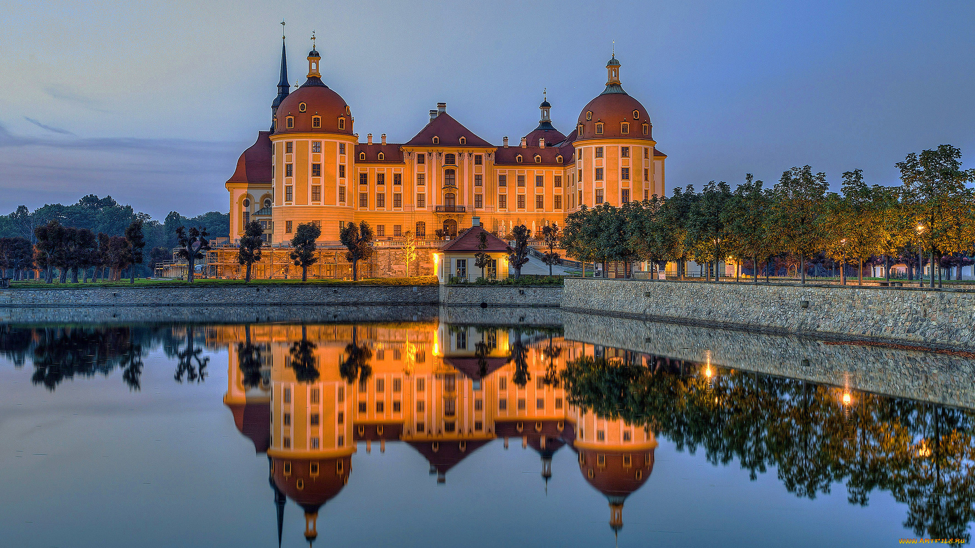 города, замок, морицбург, , германия, moritzburg, castle