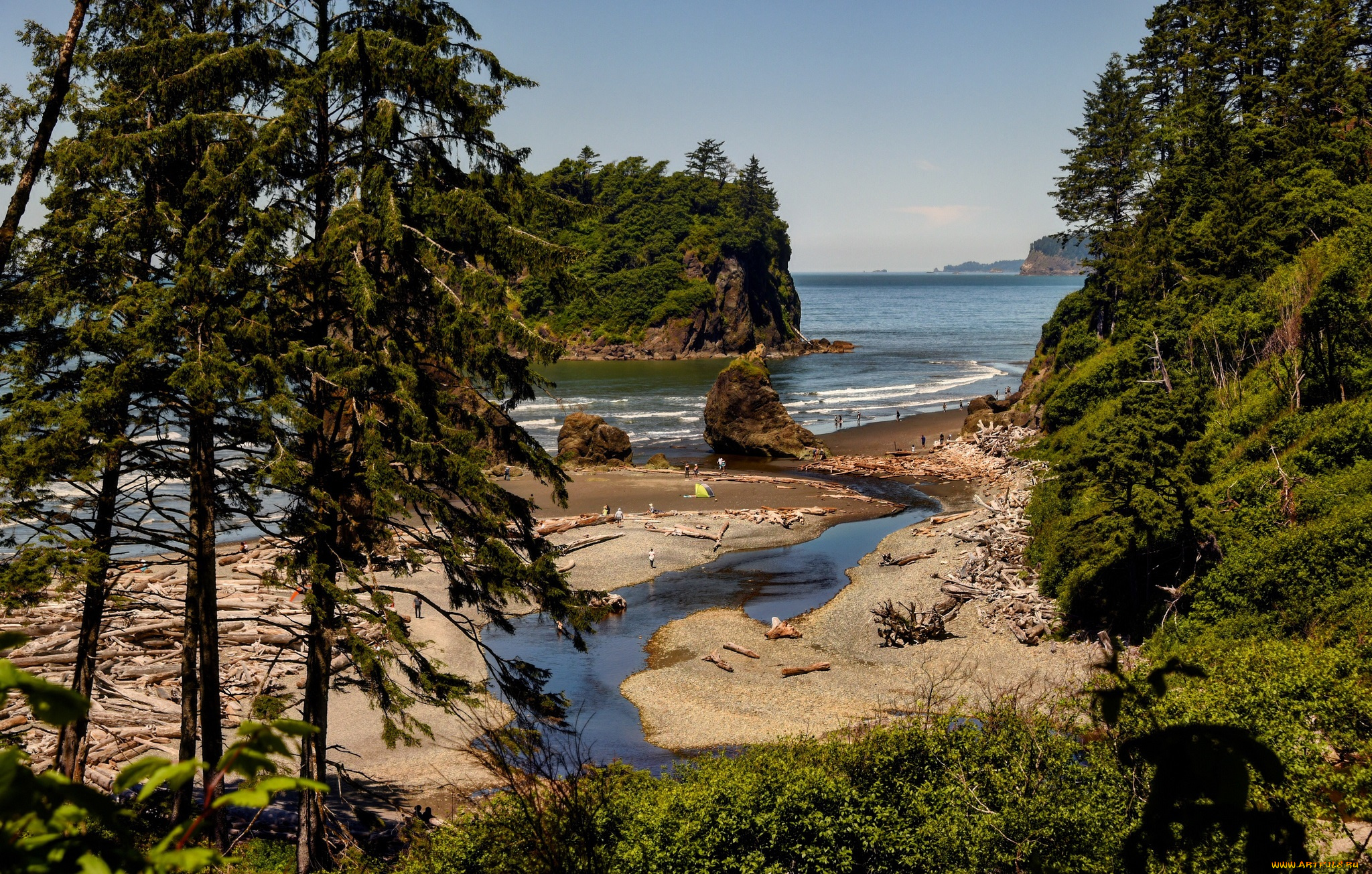 природа, побережье, простор