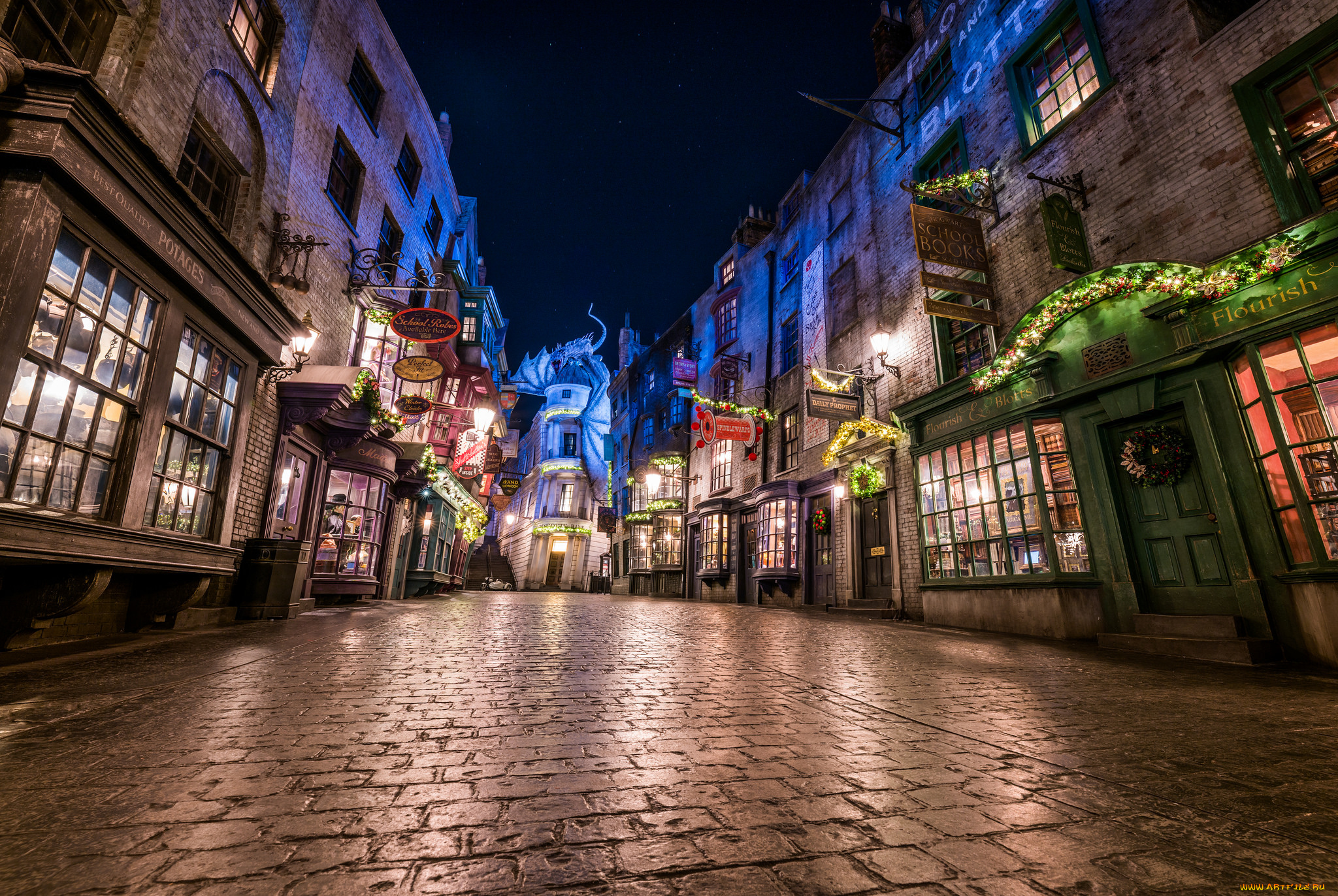 orlando, , fl, города, орландо, , сша, панорама, огни, ночь