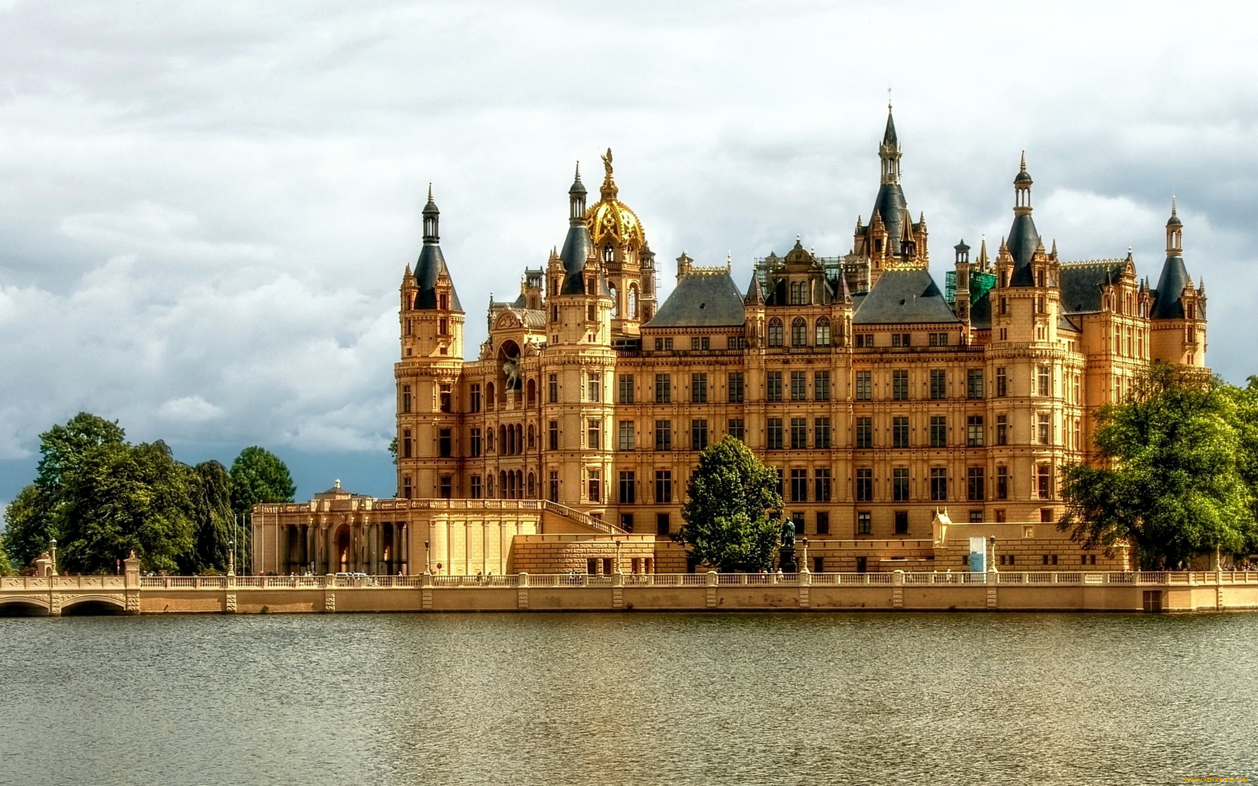города, замок, шверин, , германия, schwerin, castle