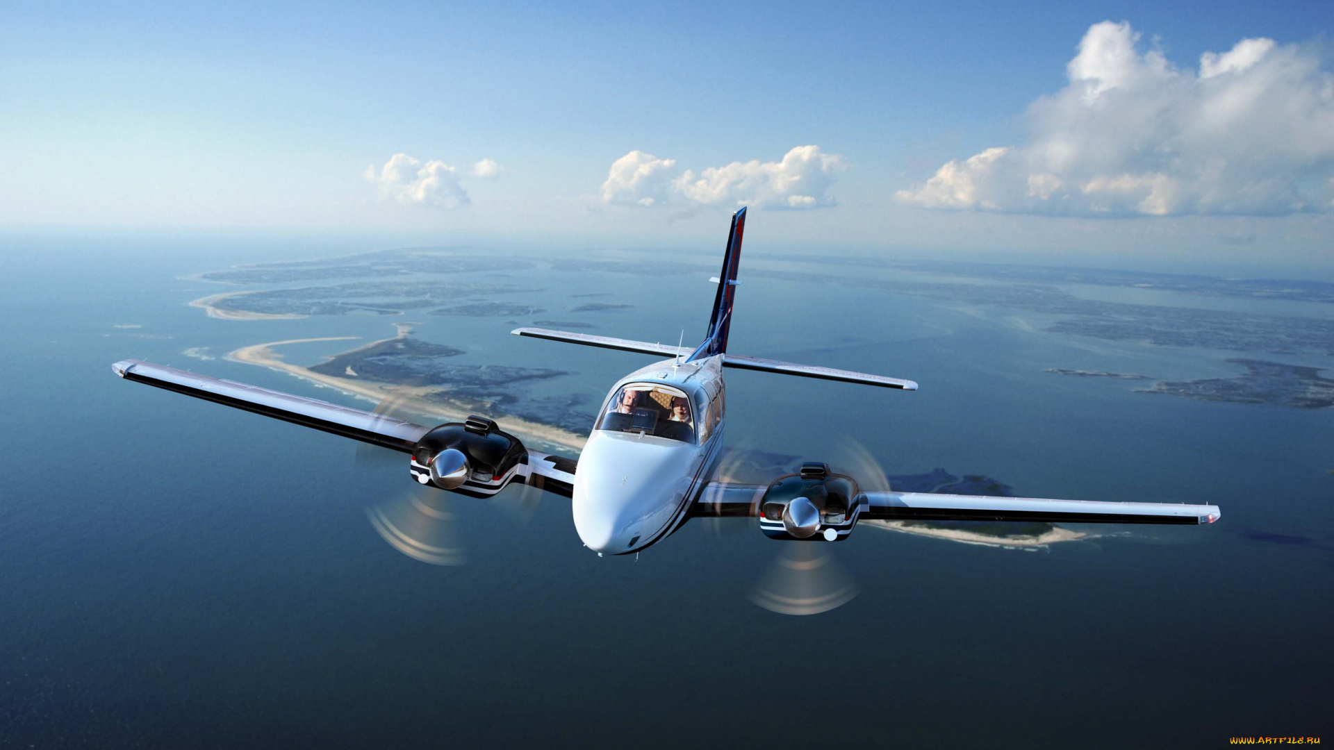 beechcraft, baron, g58, авиация, пассажирские, самолёты, beechcraft, baron, g58, легкий, самолет, небо