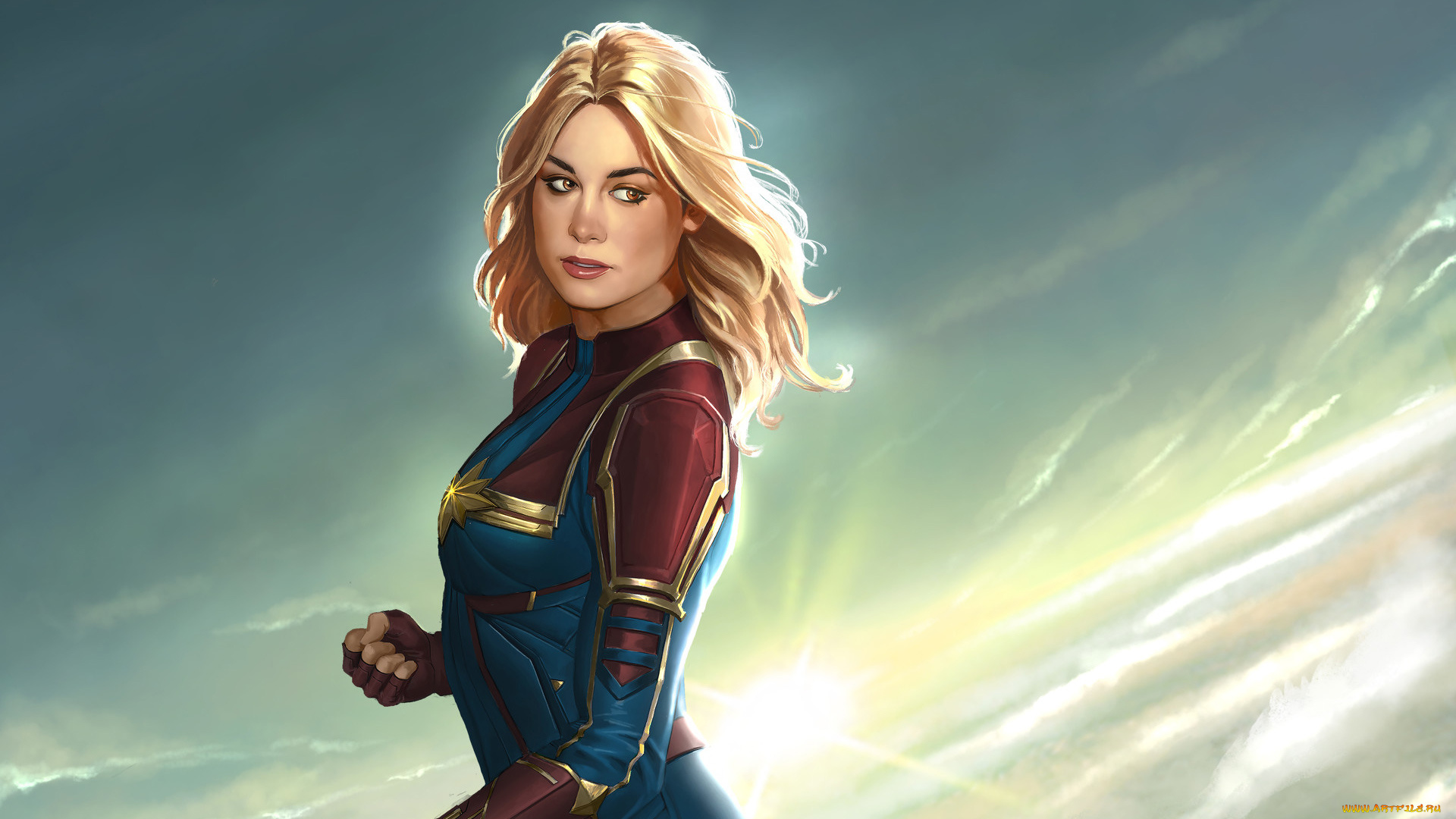 captain, marvel, рисованное, кино, рисунок, персонаж, супергерои, captain, marvel
