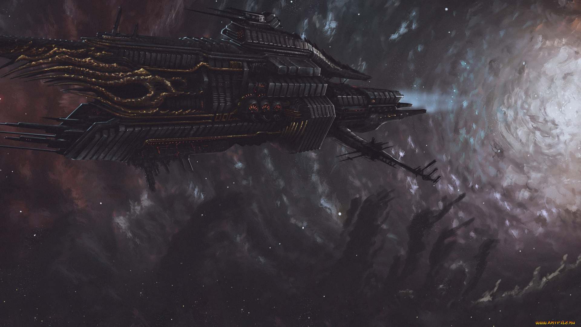 фэнтези, космические, корабли, , звездолеты, , станции, космический, корабль, art, космос, звезды