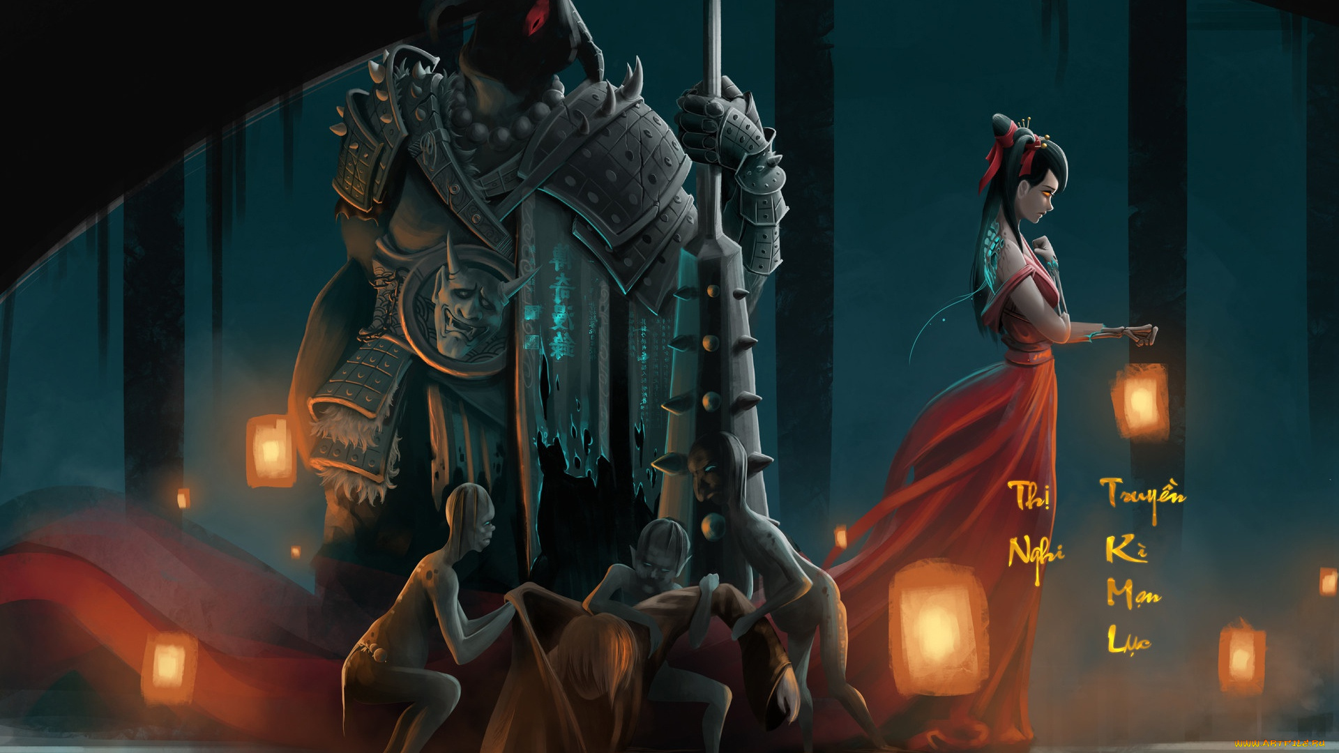 фэнтези, существа, monster, демоны, демон, girl, монстры