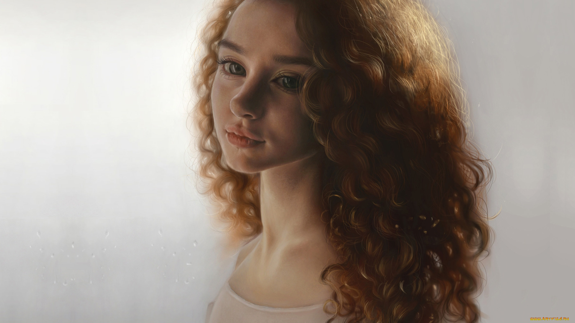 рисованное, люди, портрет, девушка, арт