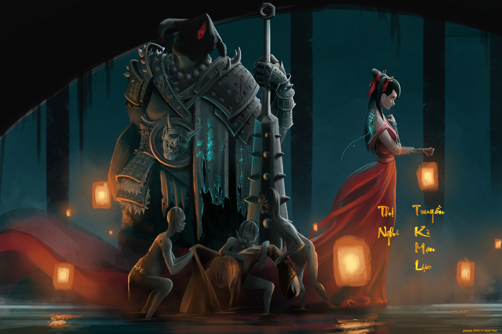 фэнтези, существа, monster, демоны, демон, girl, монстры