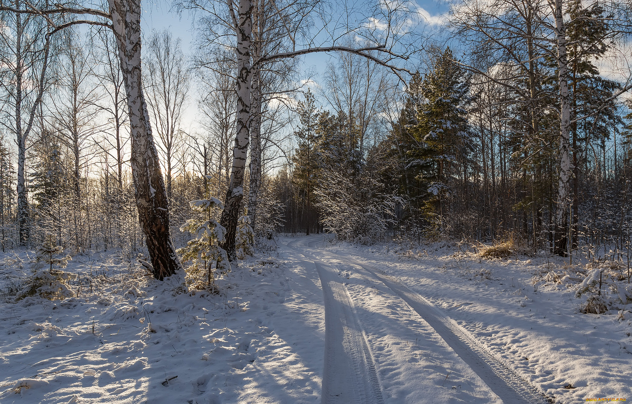 природа, зима, простор