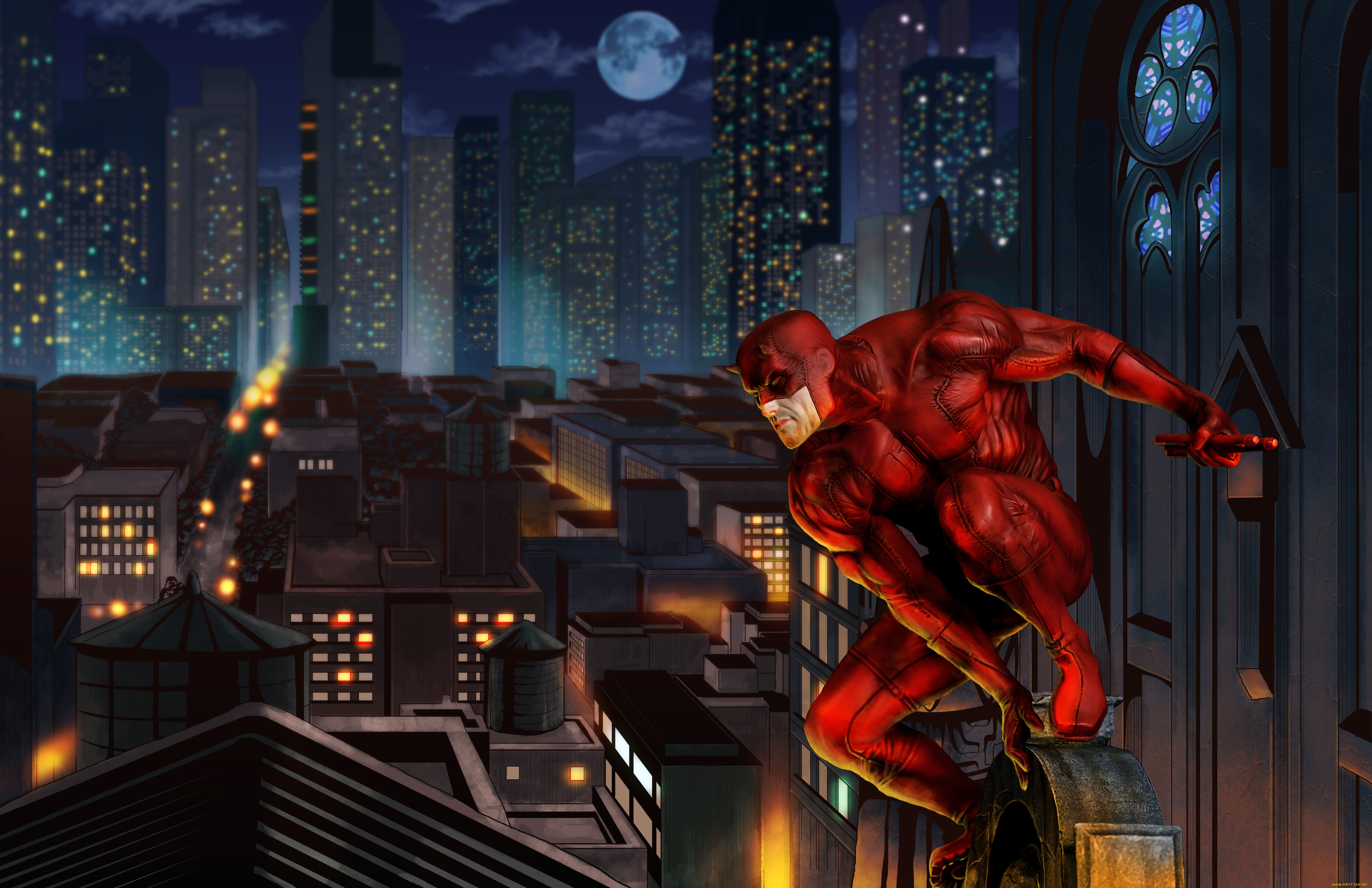 daredevil, рисованное, комиксы, супергерои, 2018, сорвиголова, графика