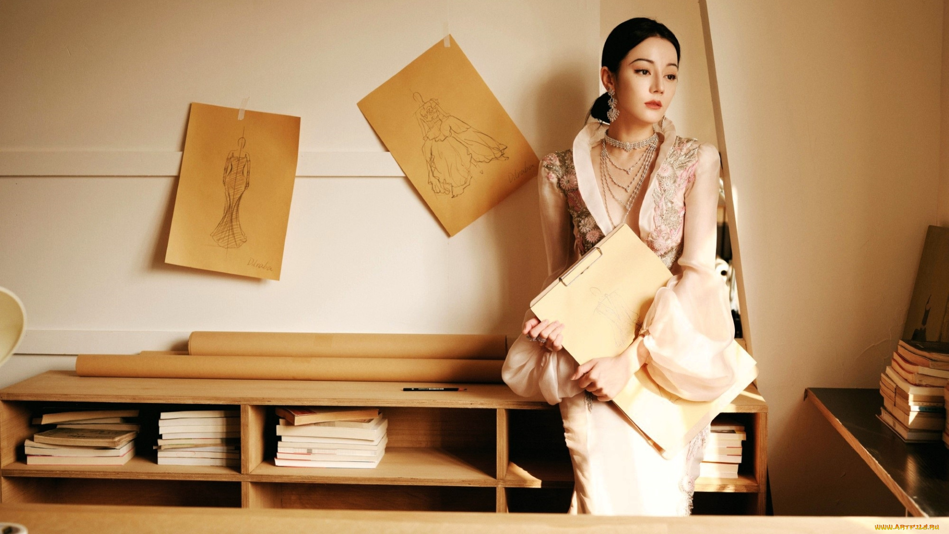 девушки, dilraba, dilmurat, наряд, рисунки, стол