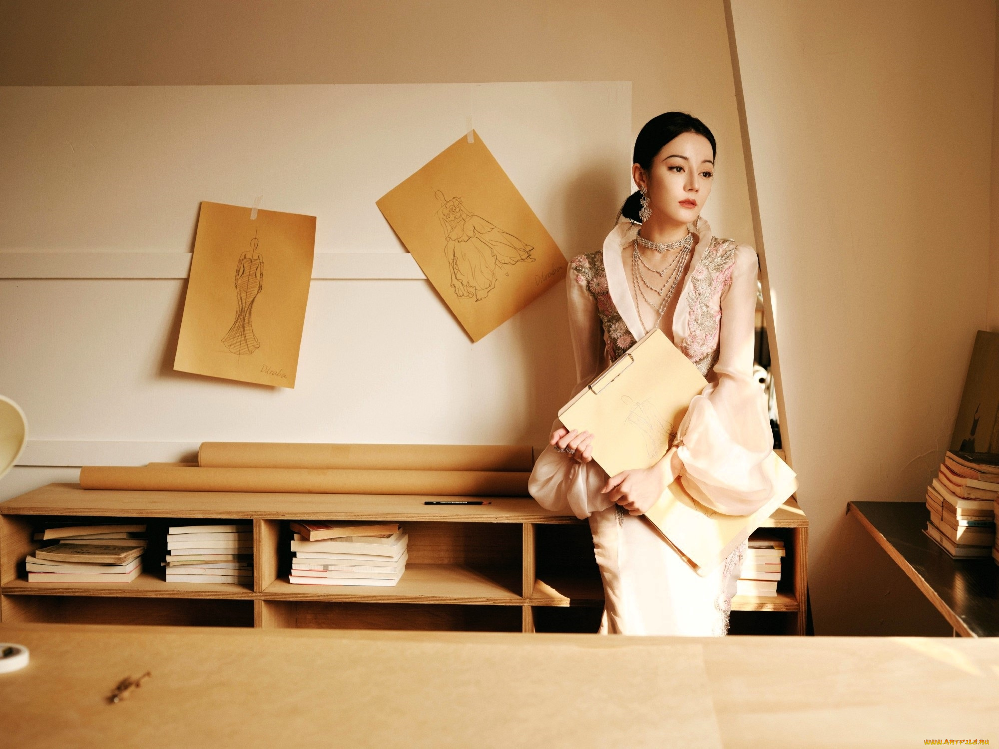 девушки, dilraba, dilmurat, наряд, рисунки, стол