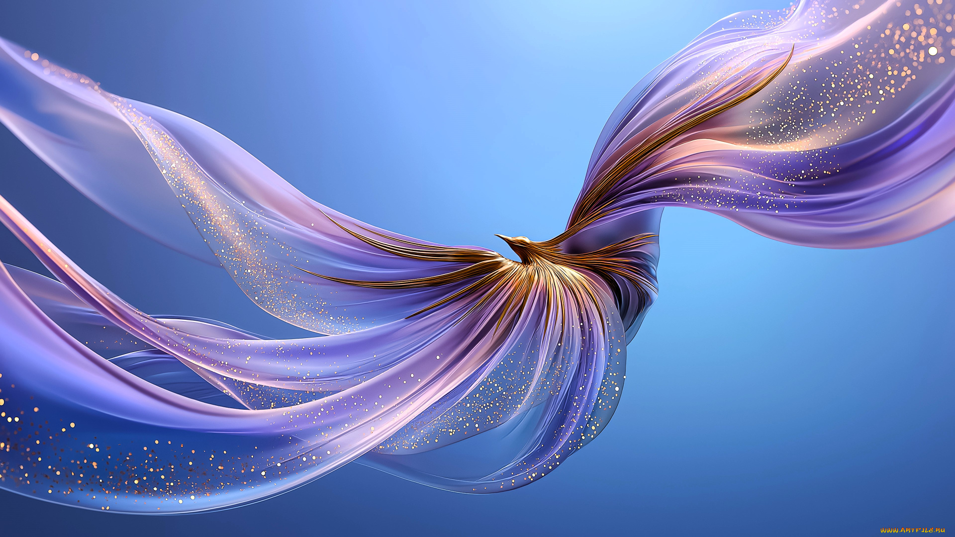 3д, графика, абстракция, , abstract, ткань, птица