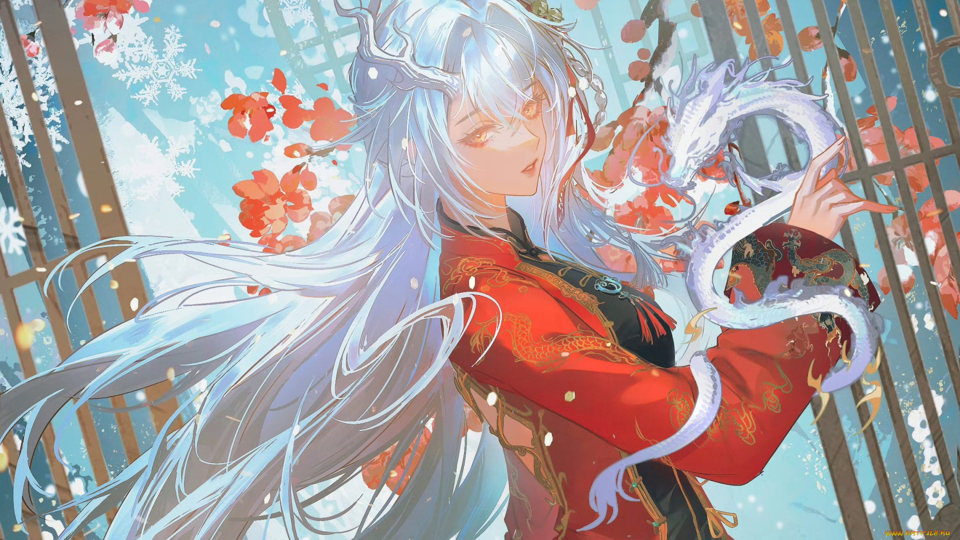 аниме, животные, , существа, девушка