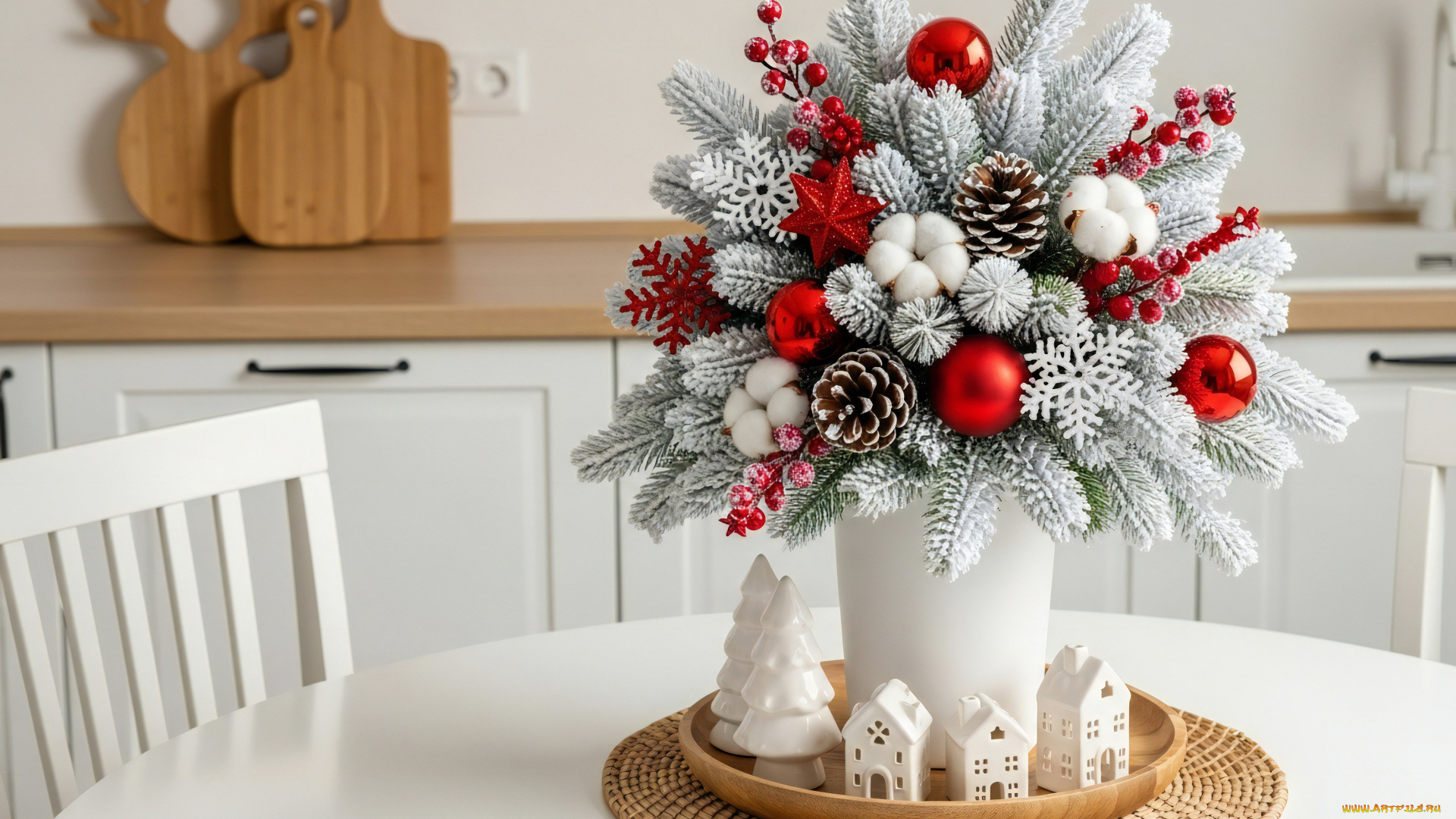 праздничные, сервировка, новогодняя