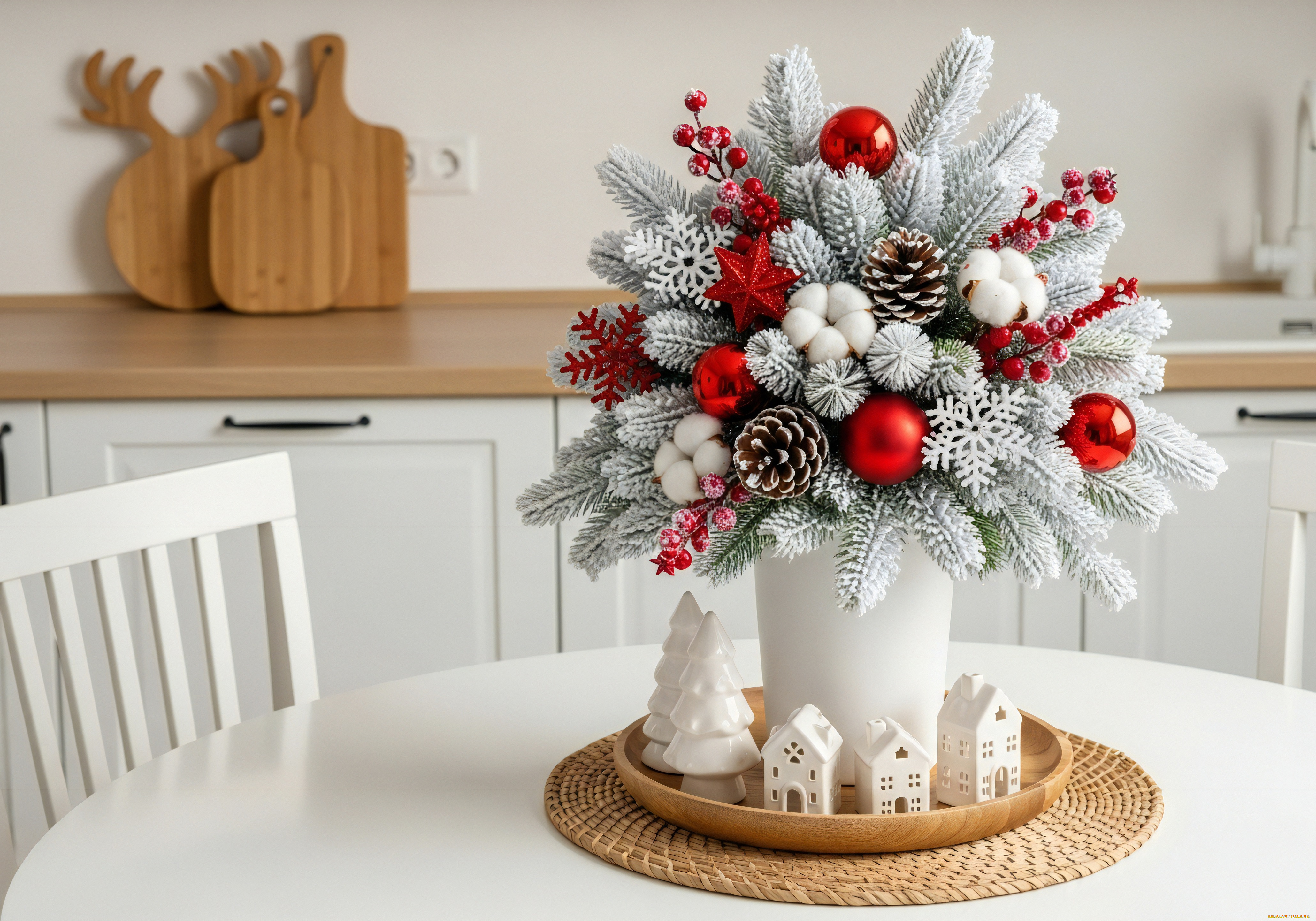 праздничные, сервировка, новогодняя