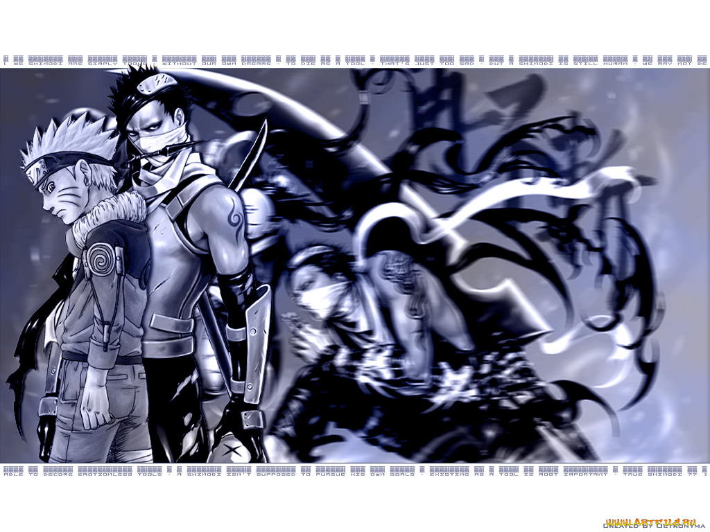 аниме, naruto, zabuza, haku