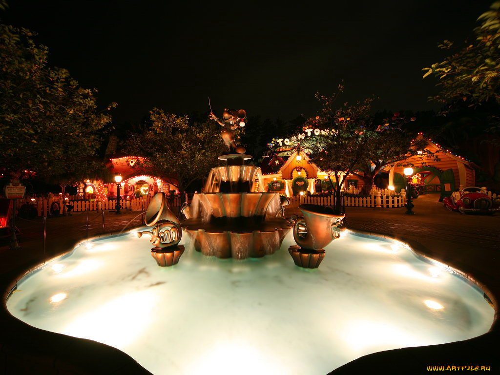 города, фонтаны