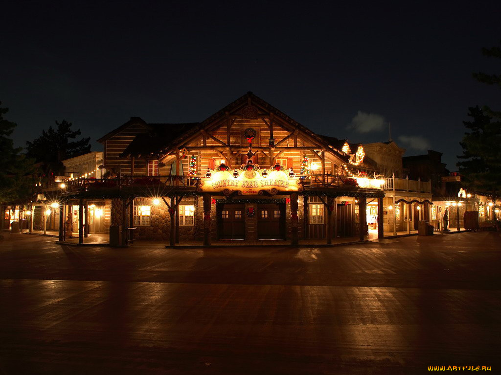 города, огни, ночного