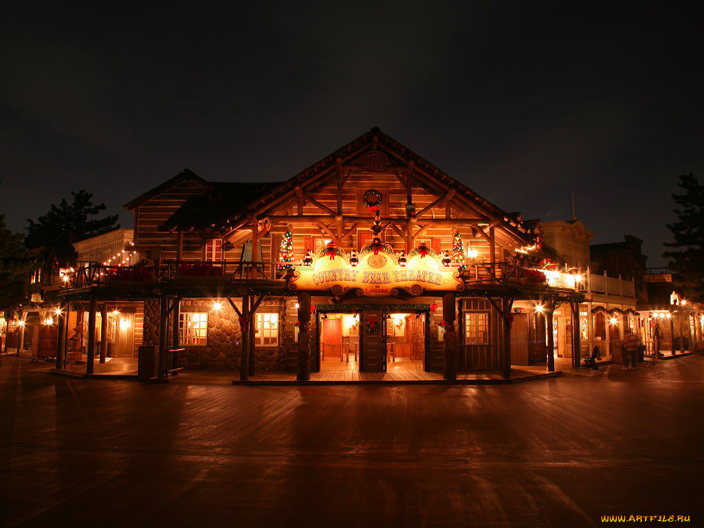 города, огни, ночного