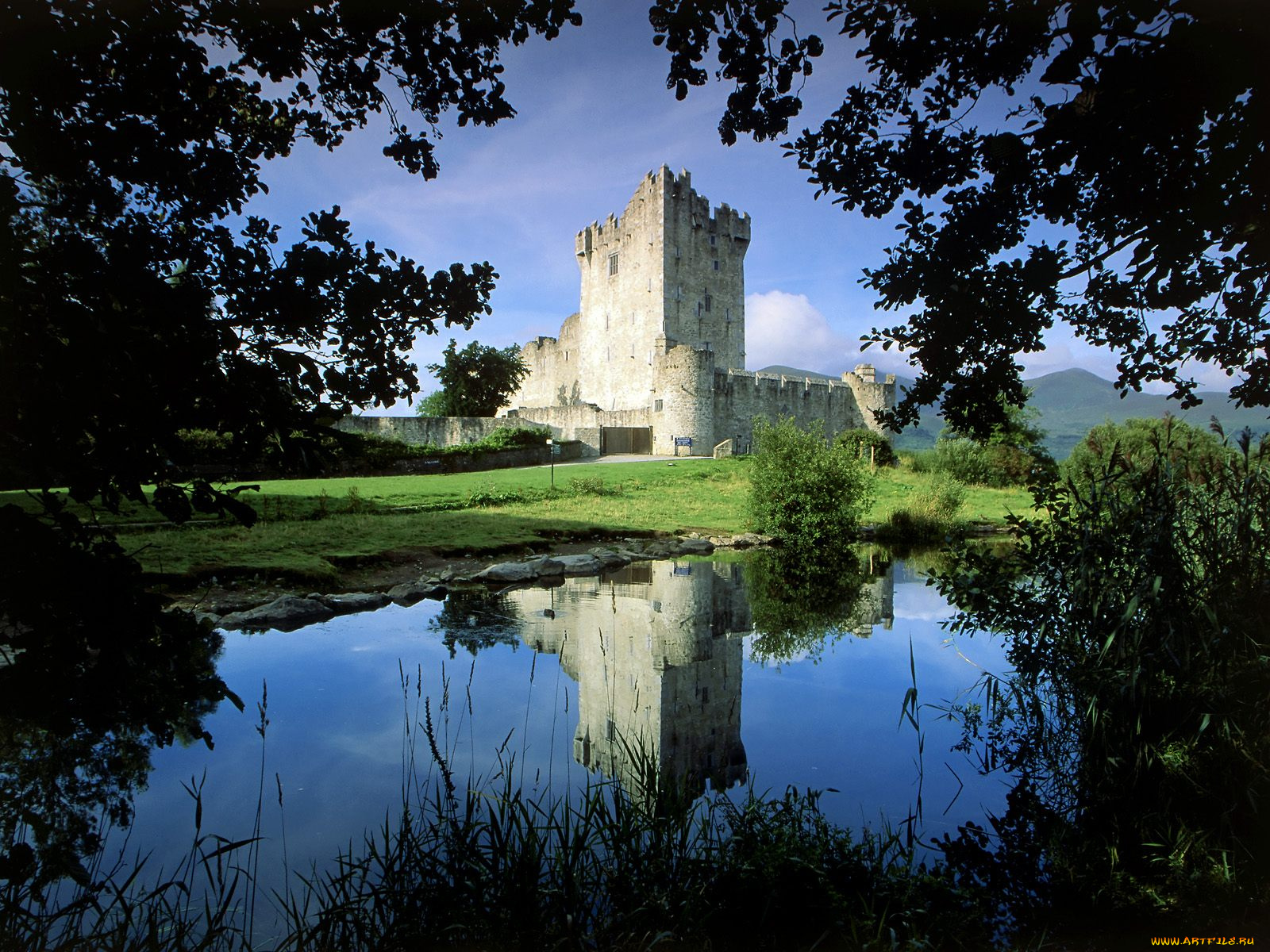 ross, castle, killarney, national, park, ireland, города