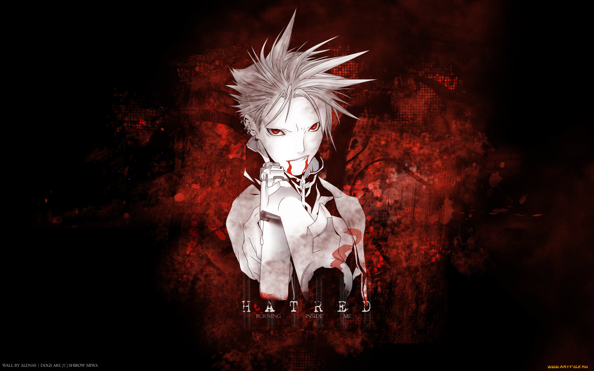 аниме, dogs, bullets, carnage