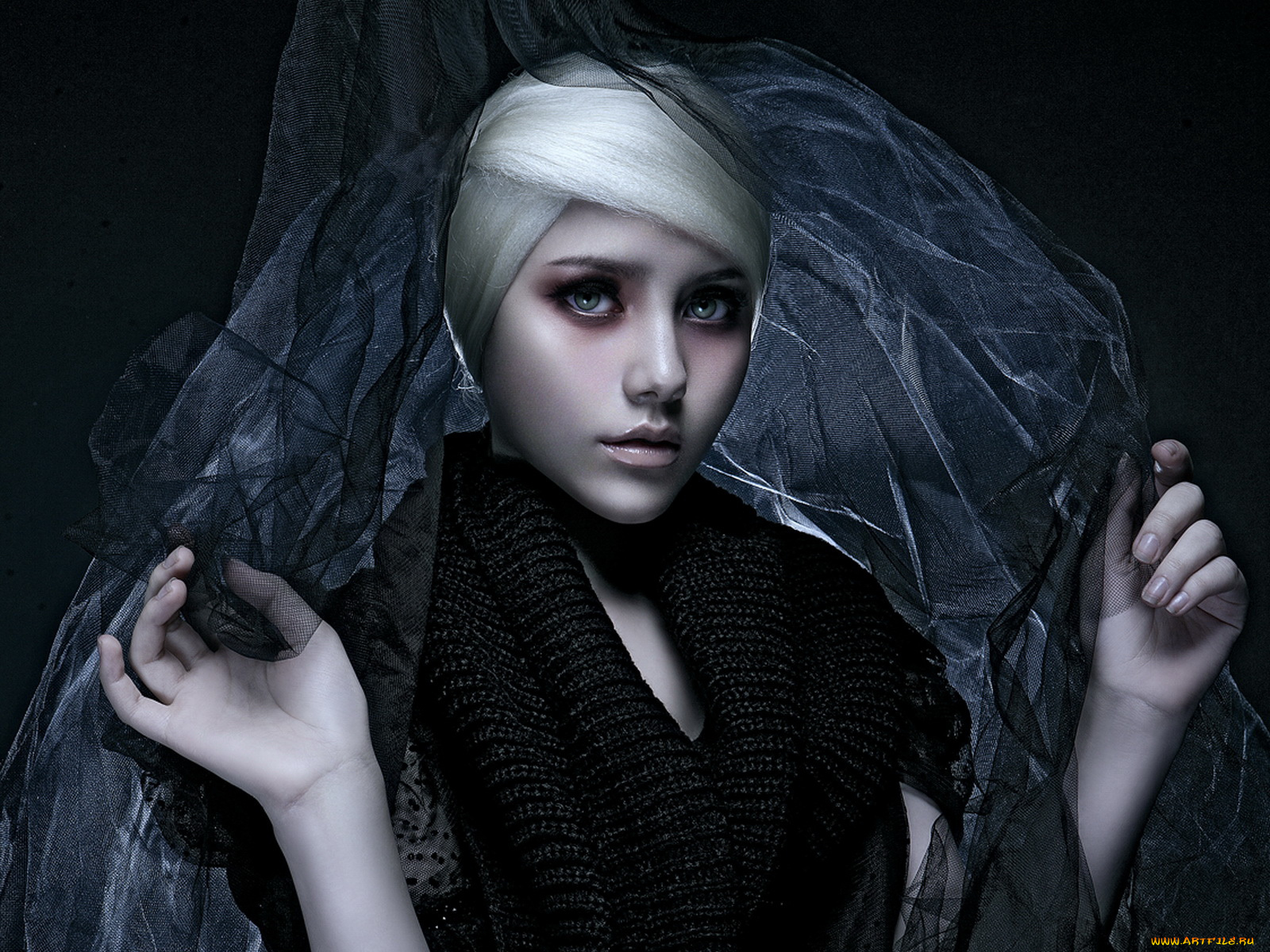 3д, графика, people, люди, чёрная, вдова