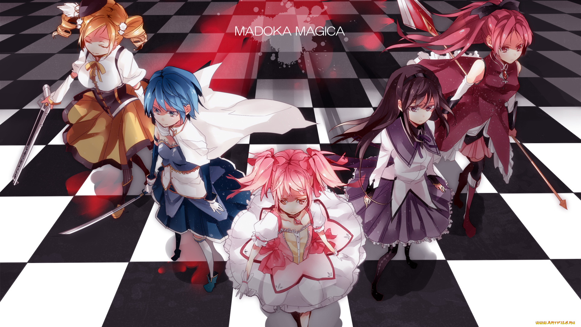 аниме, mahou, shoujo, madoka, magika, miki, sayaka, sakura, kyouko, tomoe, mami, kaname, akemi, homura, magica