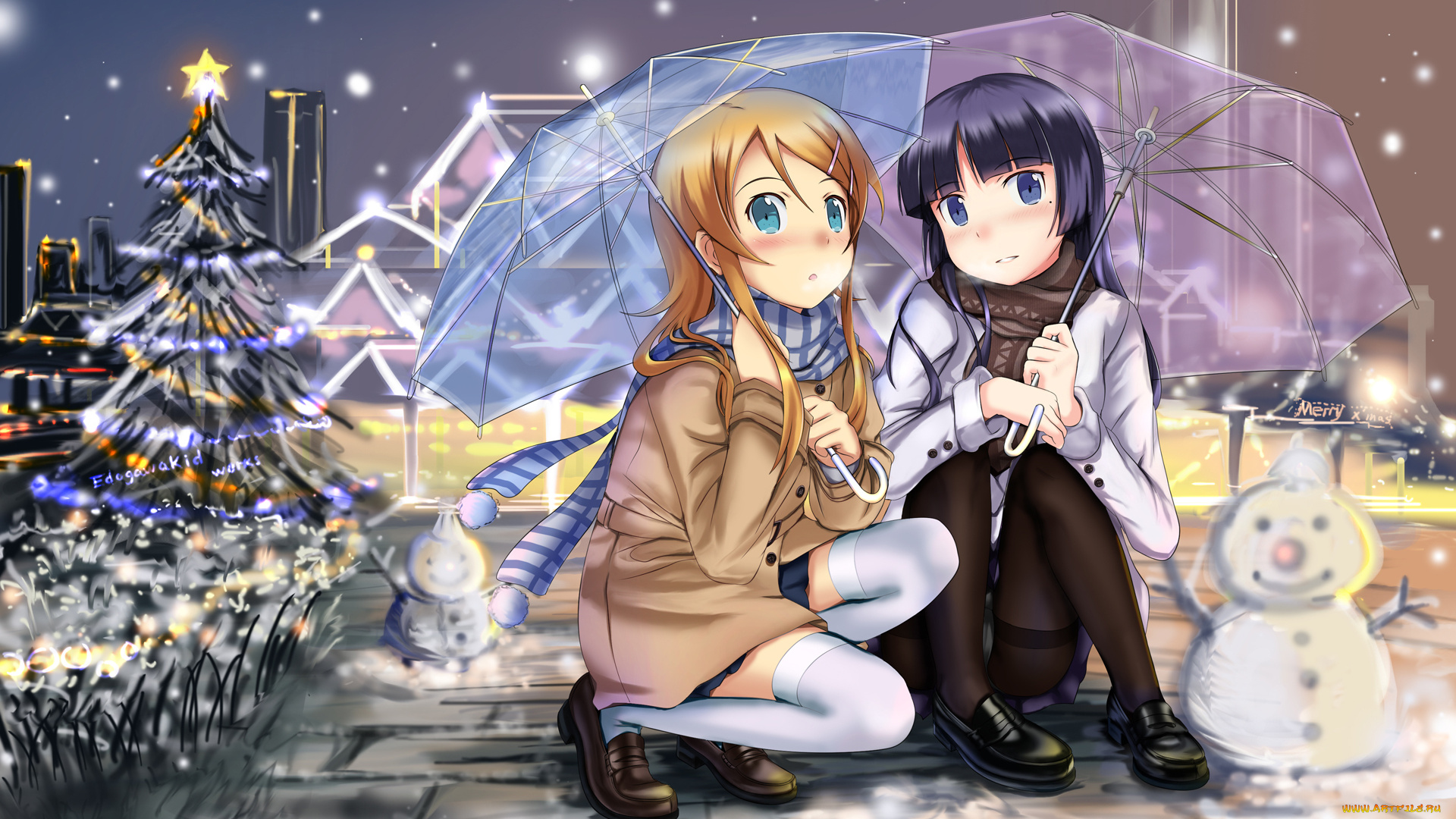 аниме, oreimo, девушки, kousaka, kirin, gokou, ruri