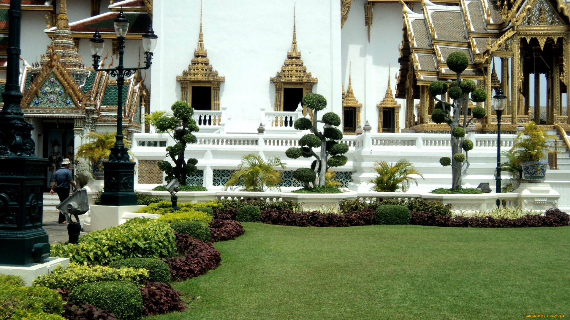 города, бангкок, таиланд, дворец, парк