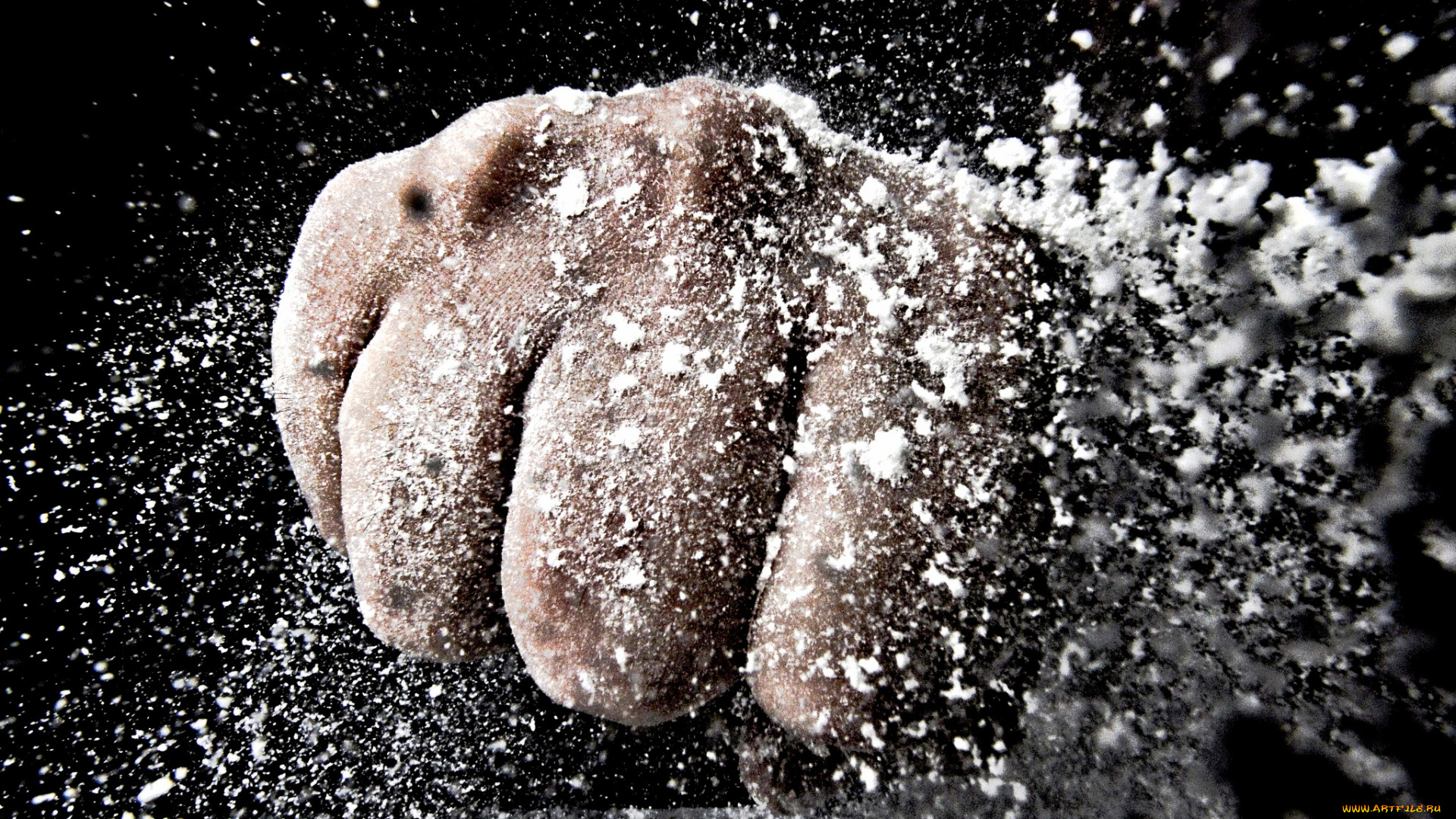 разное, руки, кулак, снег