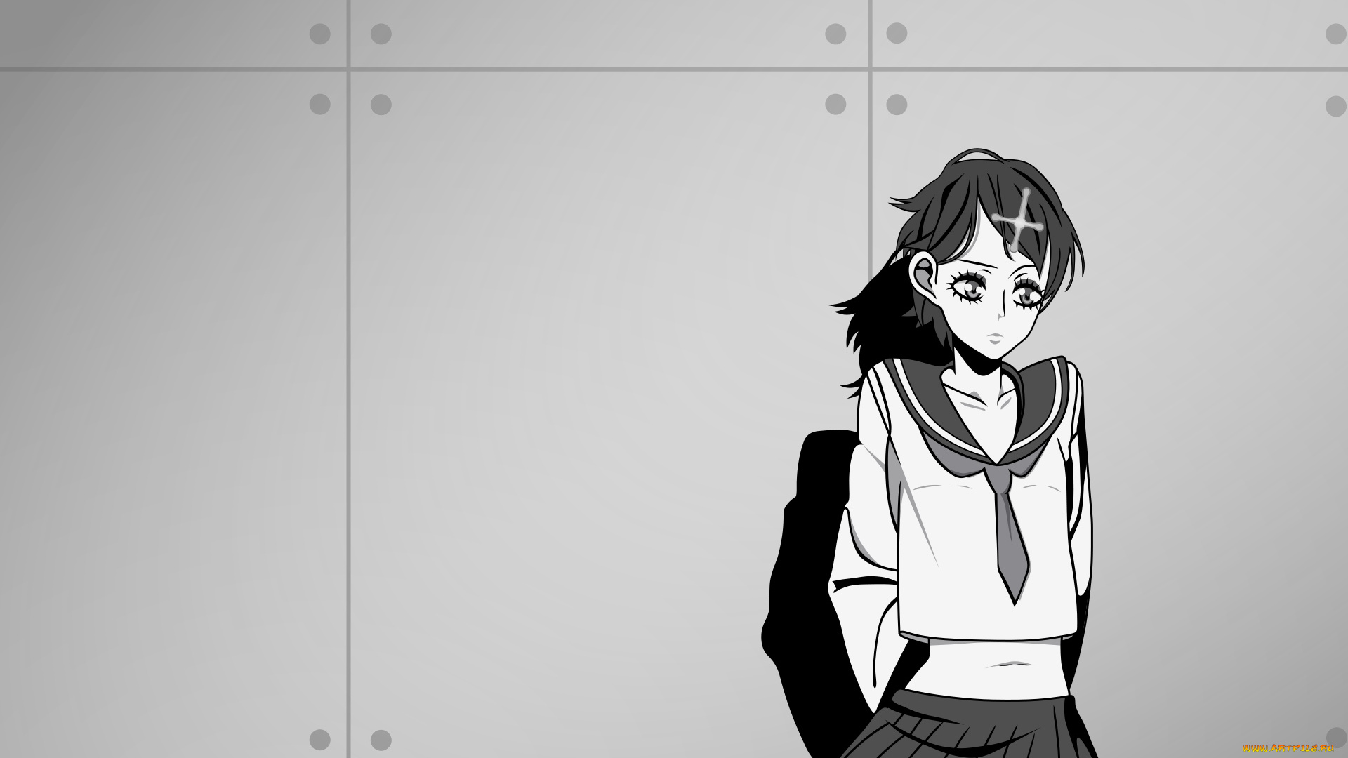 sayonara, zetsubo, sensei, аниме, форма, девочка, стена