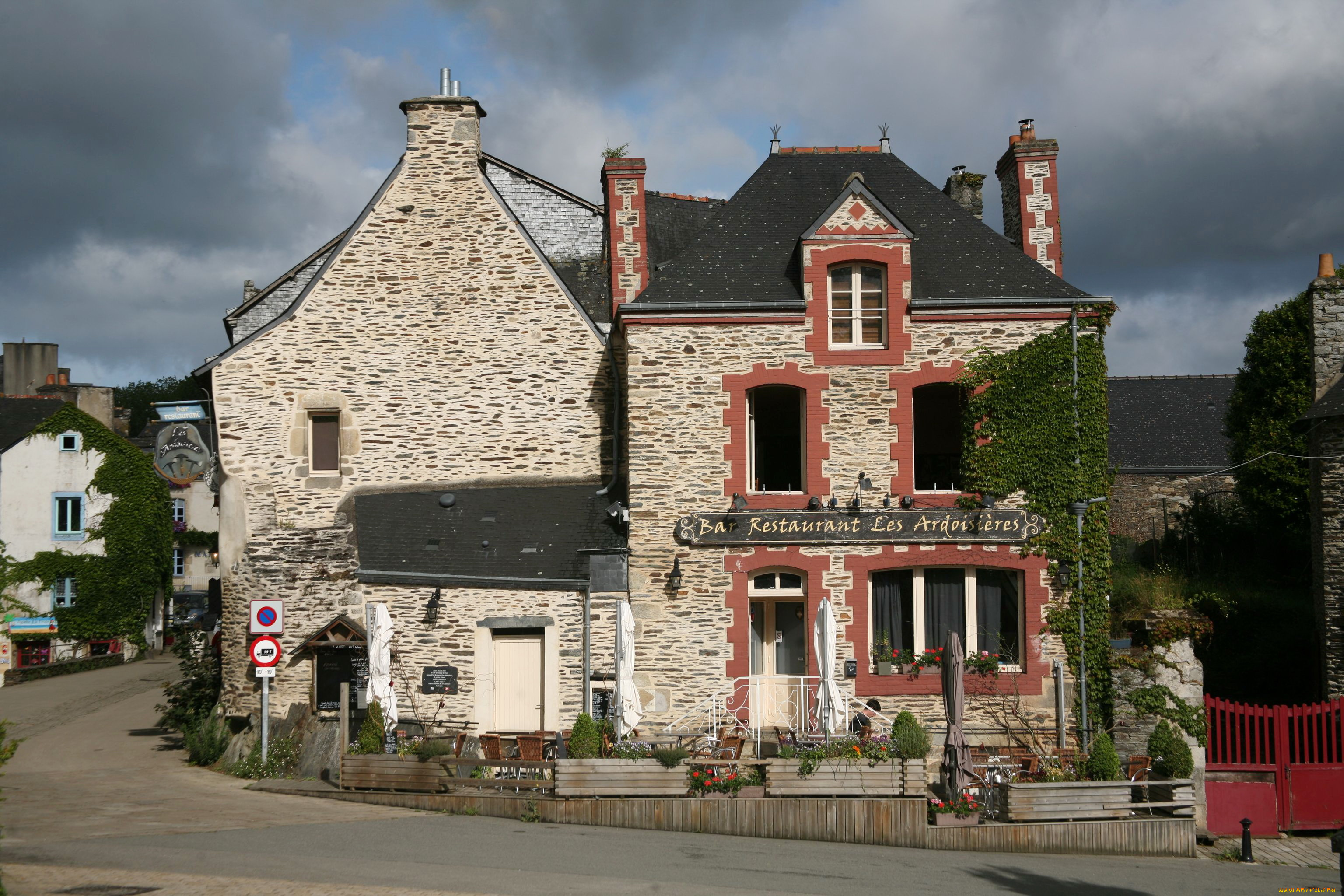 morbihan, bretagne, france, города, здания, дома, улица