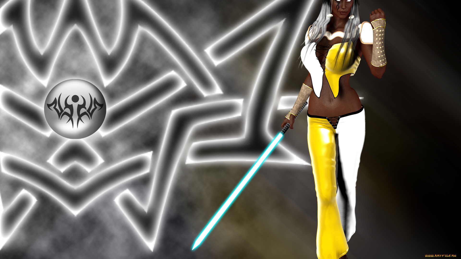 3д, графика, fantasy, , фантазия, символ, девушка, ханаан