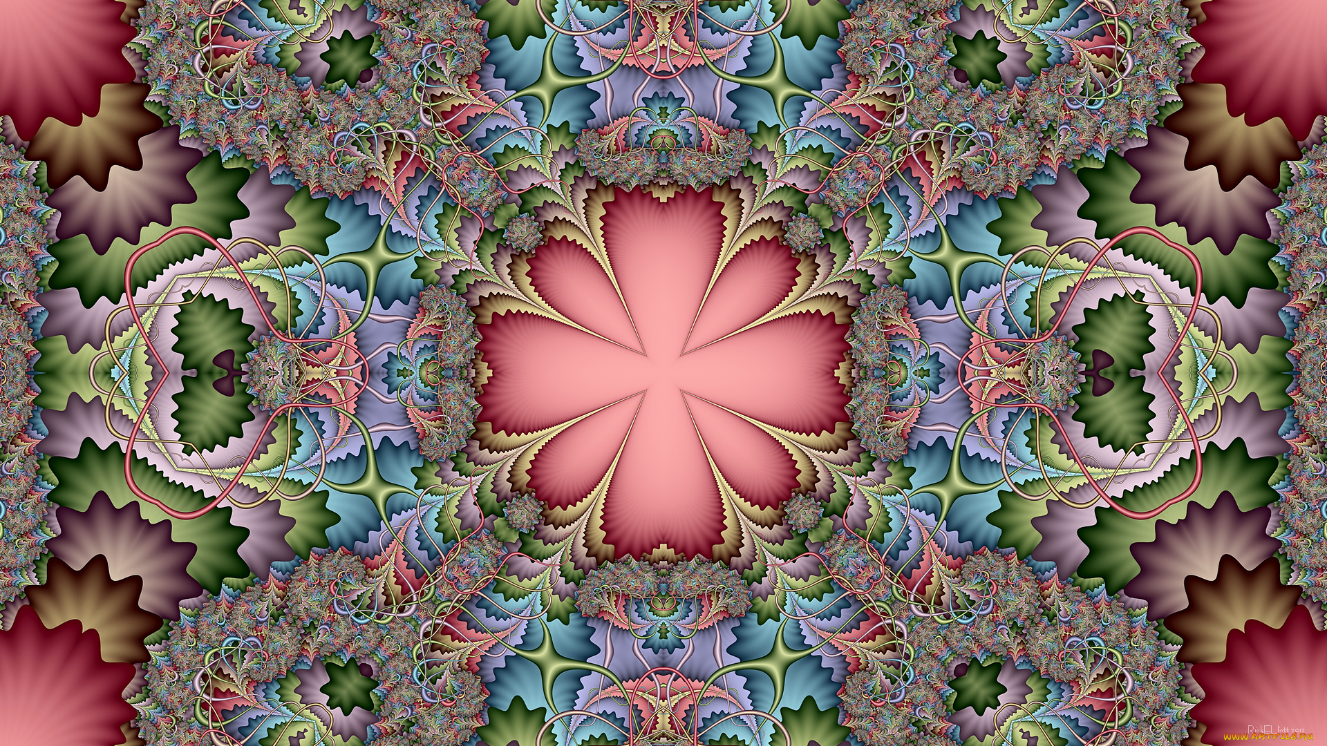 3д, графика, fractal, , фракталы, узор, цвета, фон