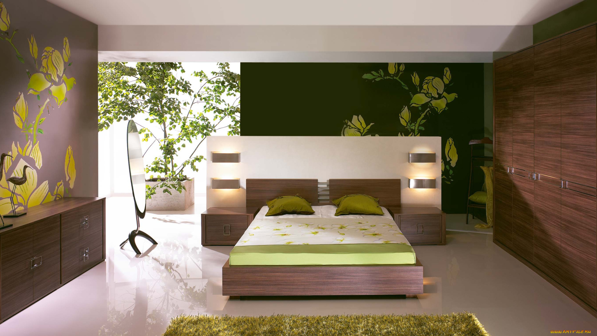 3д, графика, realism, , реализм, интерьер, стиль, дизайн, дом, вилла, спальня