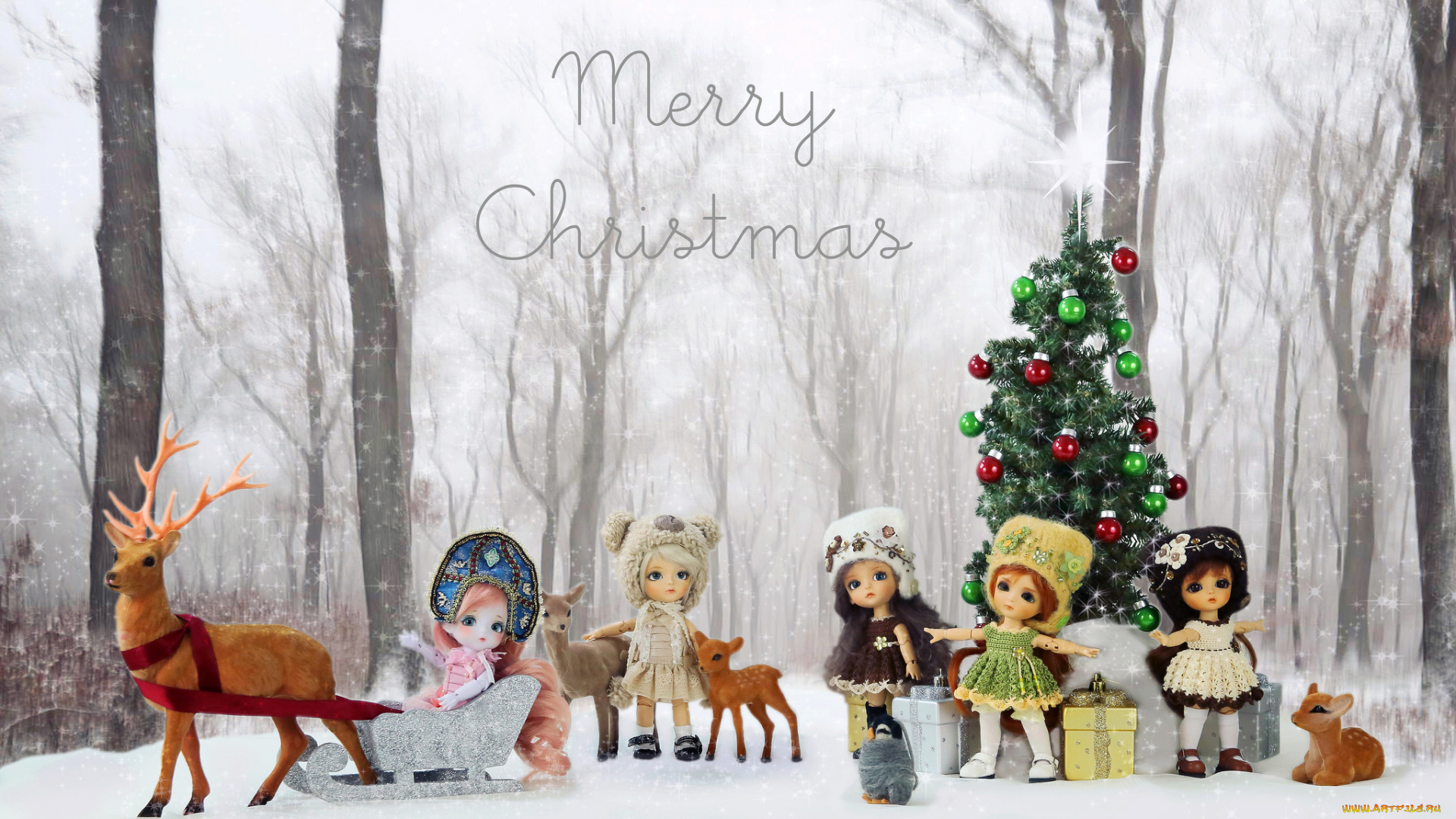 праздничные, -, разное, , новый, год, елка, куклы