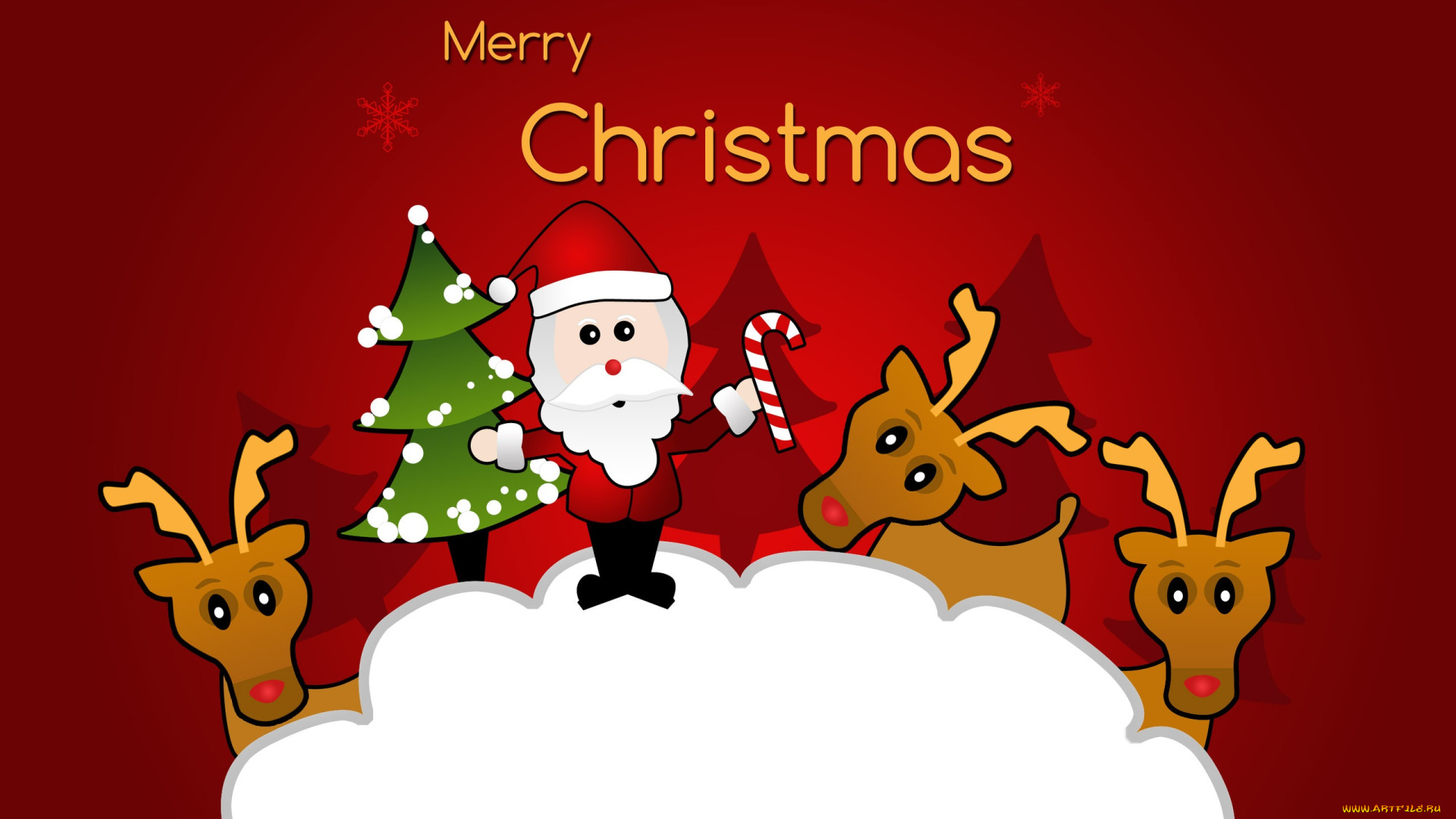 праздничные, векторная, графика, , новый, год, снежинки, санта, клаус, елка, олени