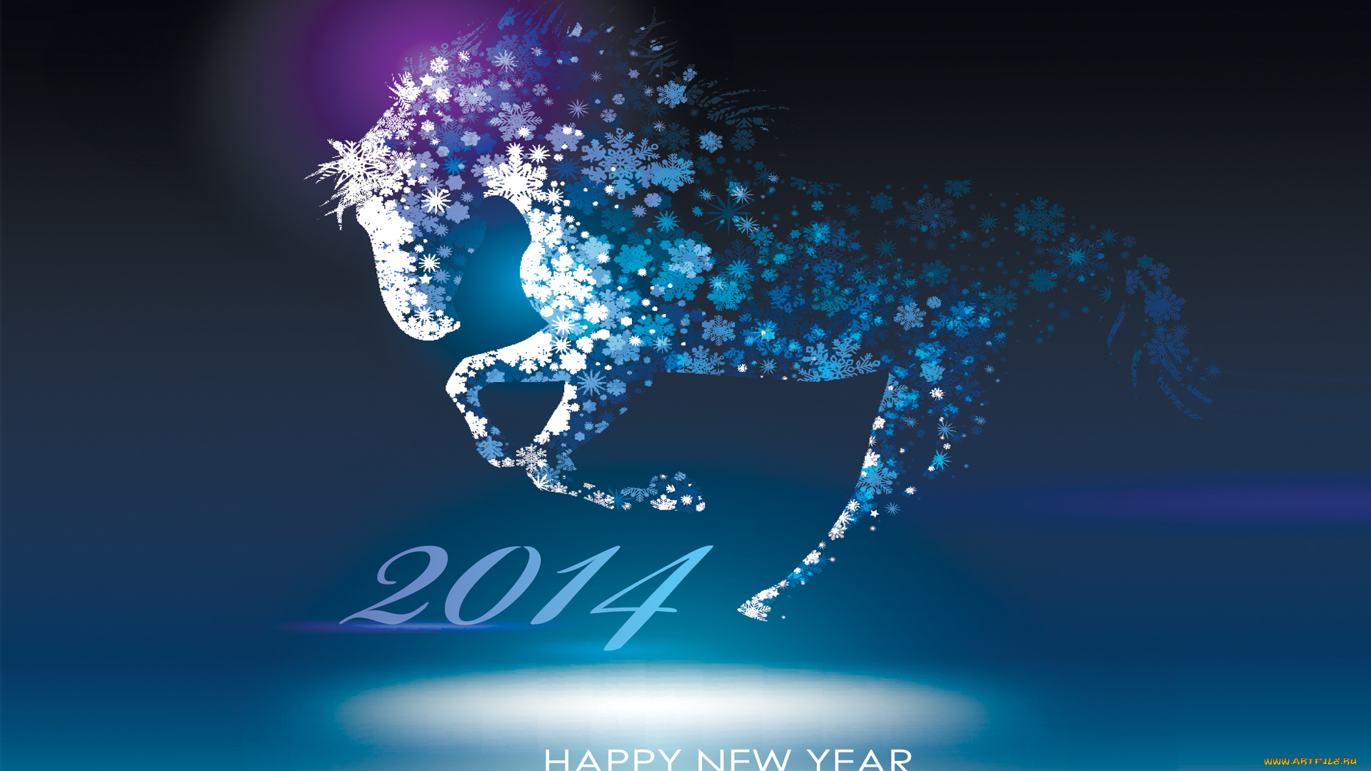 праздничные, векторная, графика, , новый, год, лошадь, снежинки