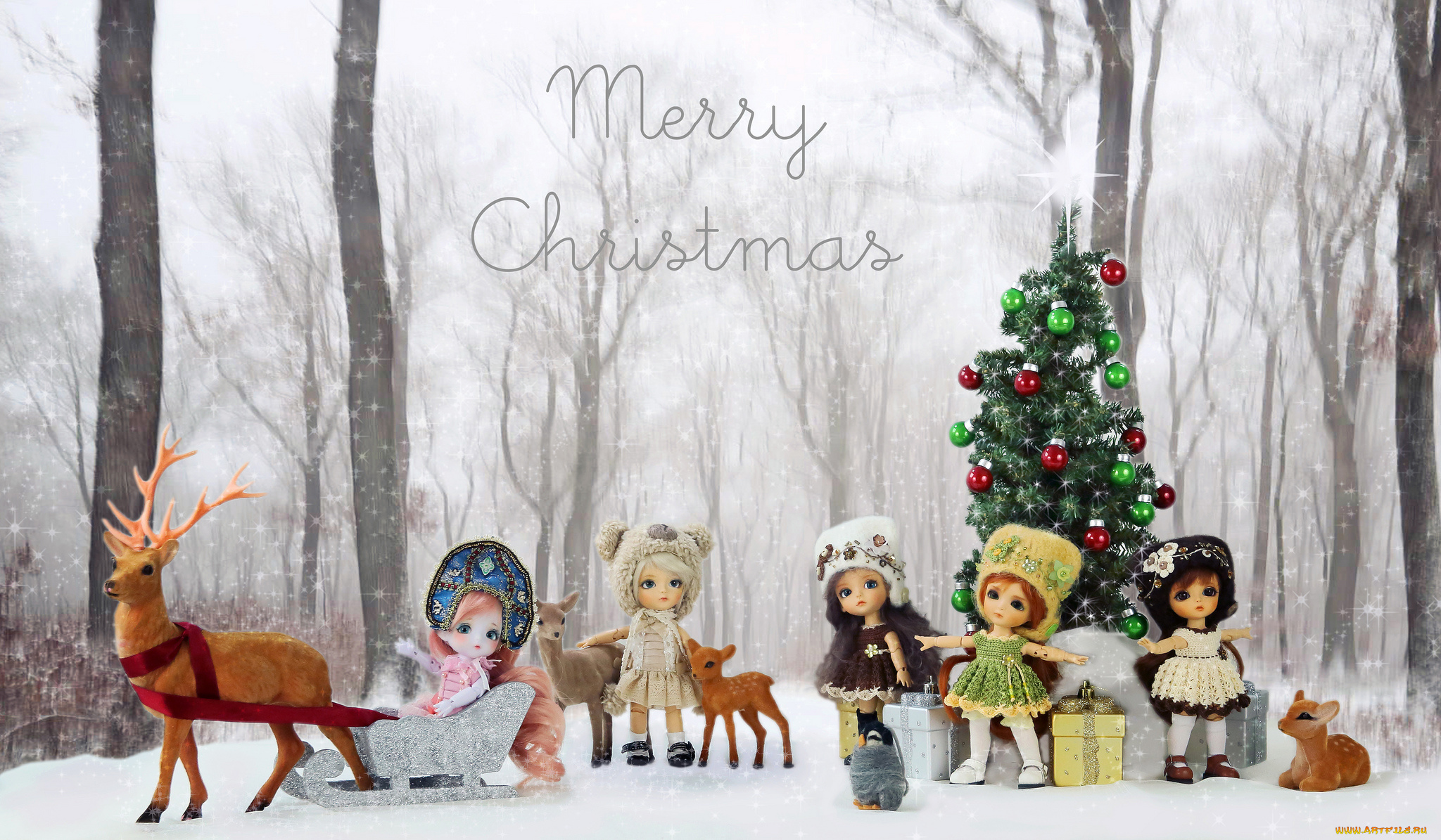 праздничные, -, разное, , новый, год, елка, куклы