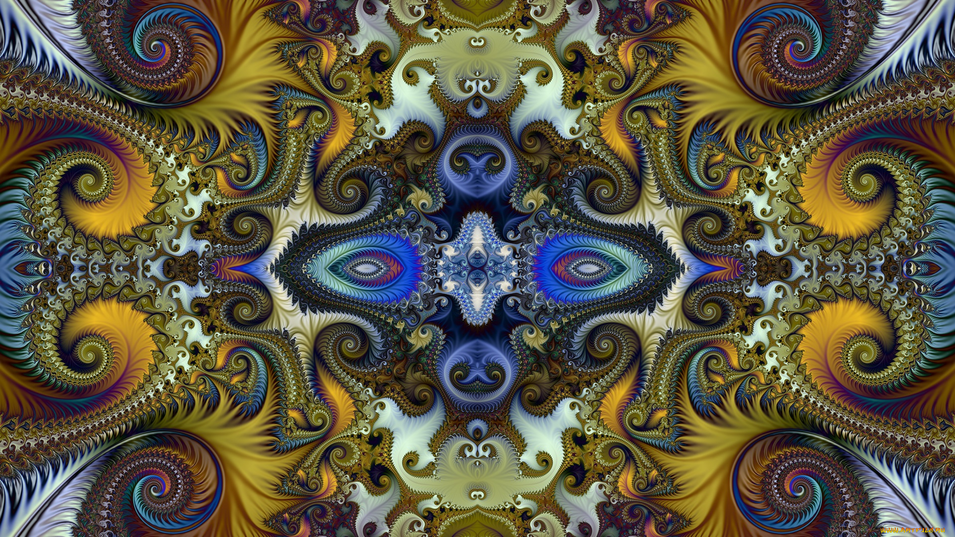 3д, графика, фракталы, , fractal, узор, фон, цвета