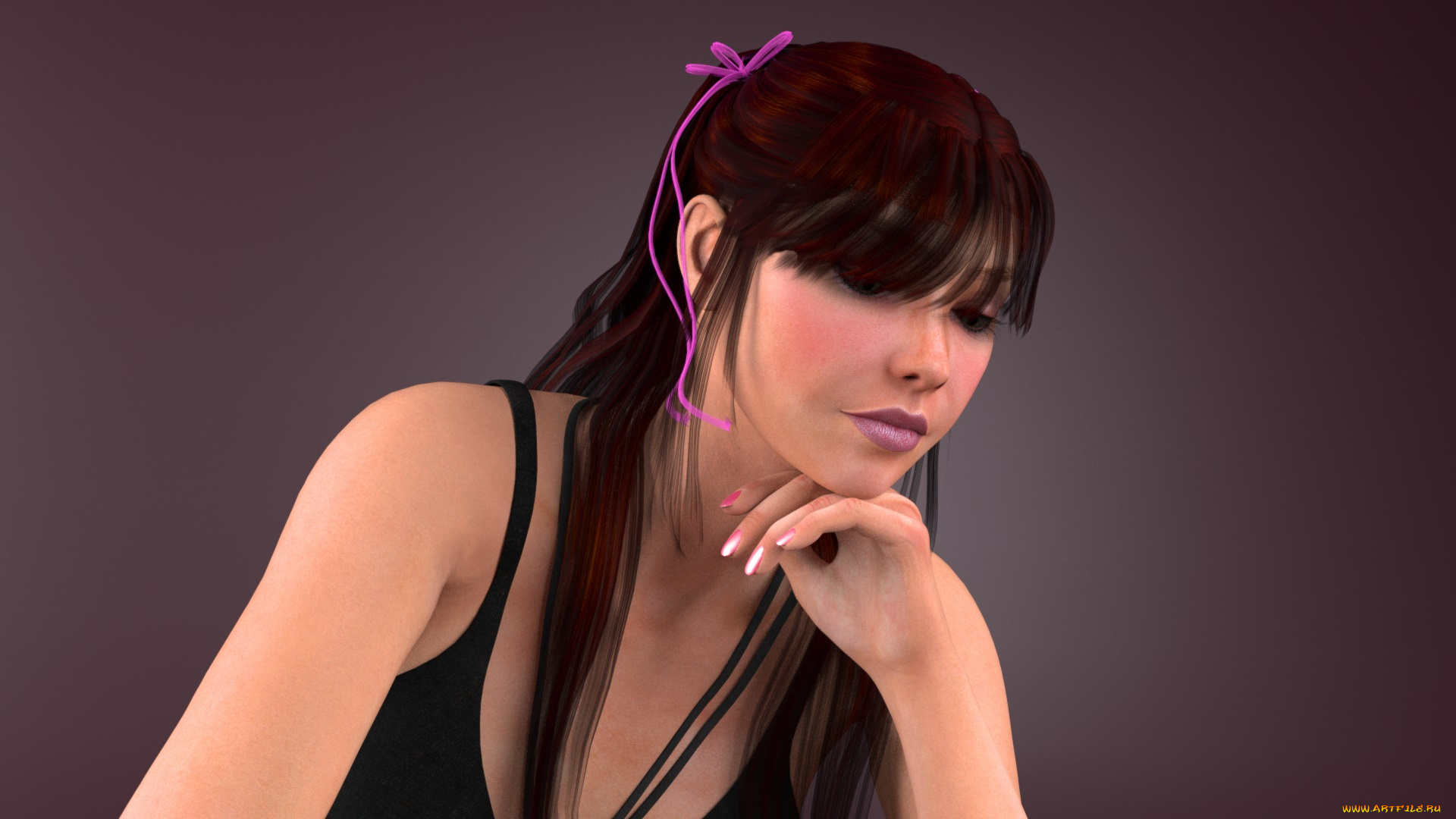 3д, графика, портрет, , portraits, фон, взгляд, девушка