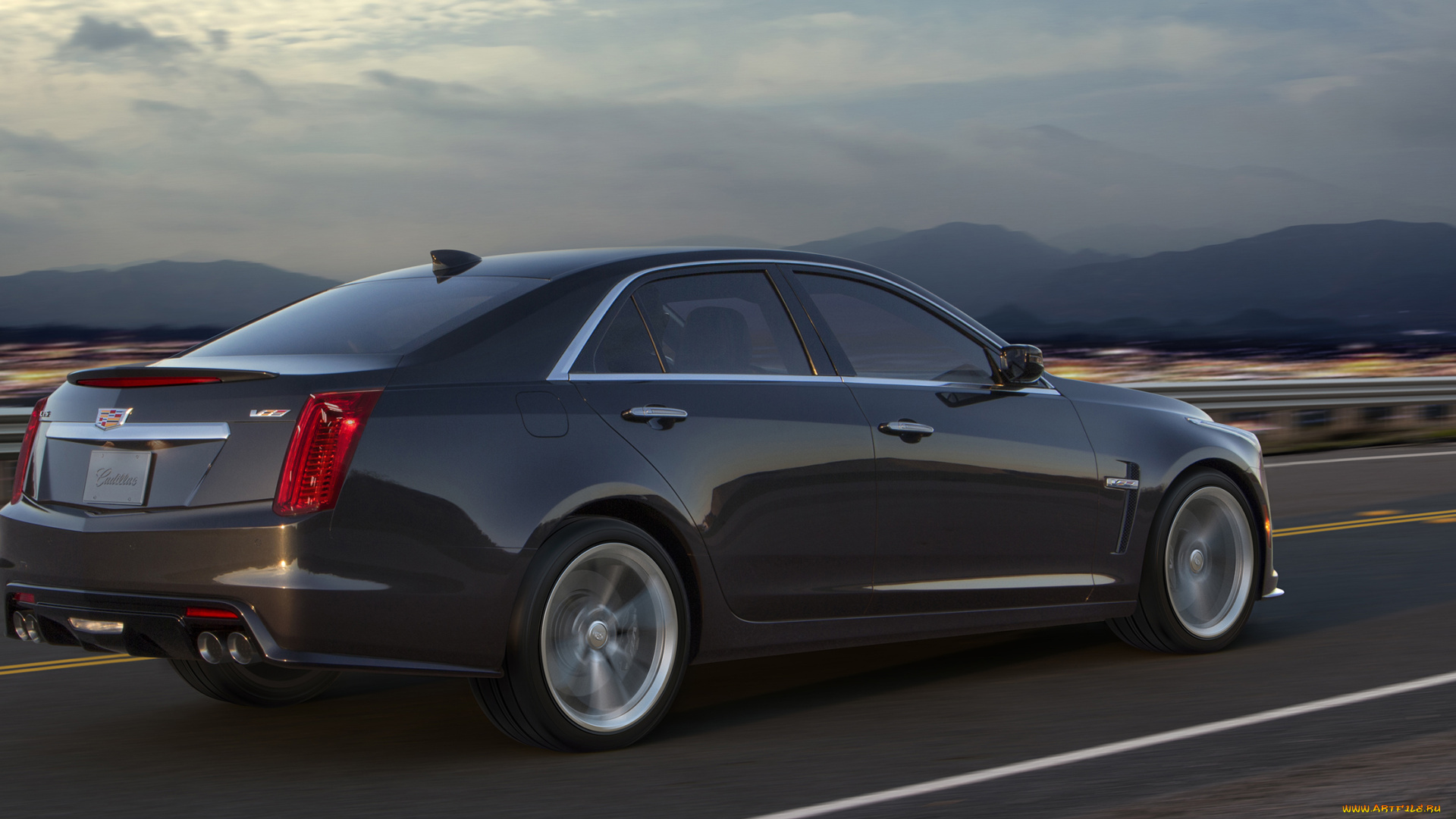 автомобили, cadillac, cts-v, 2016г, темный