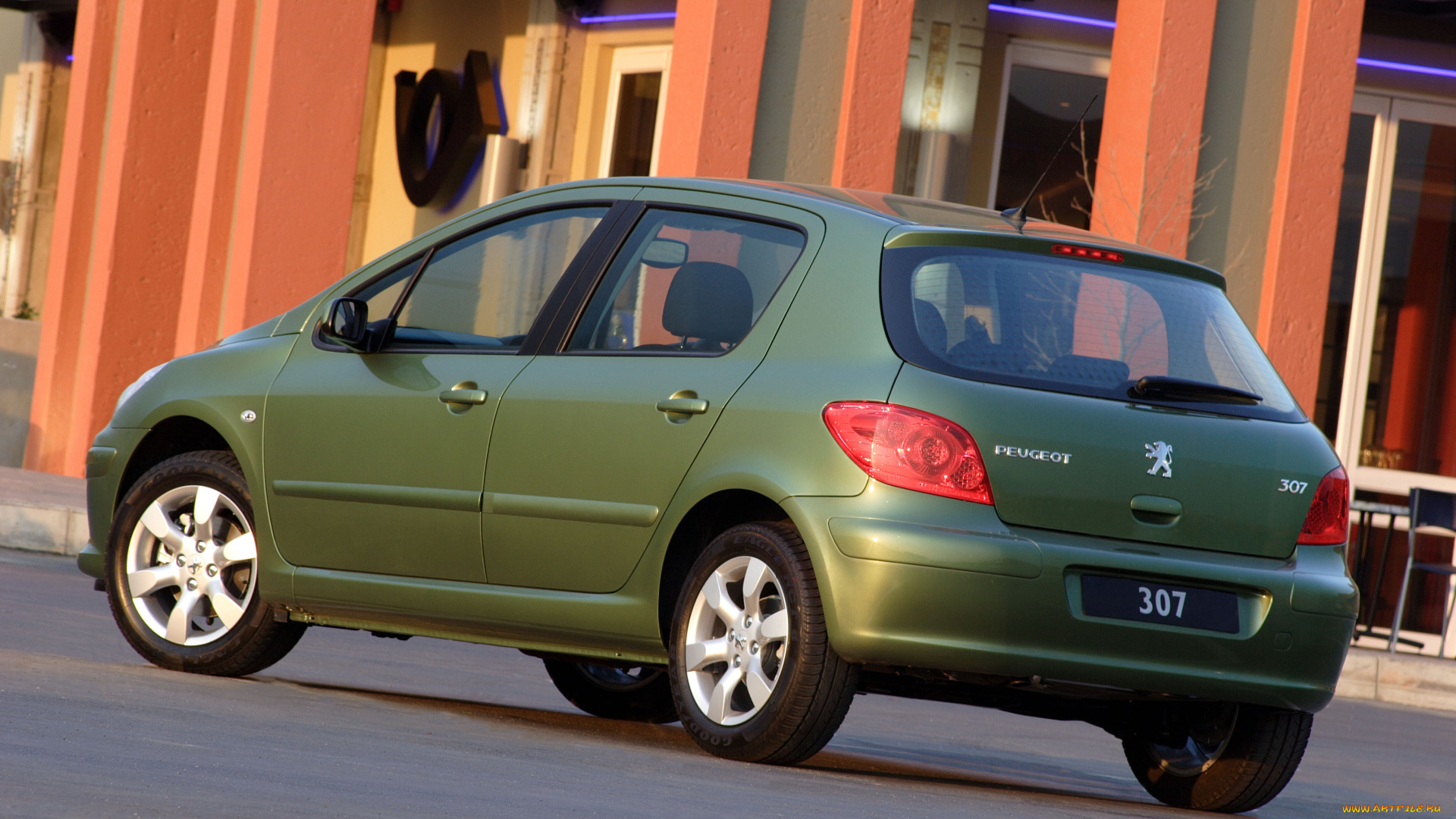 автомобили, peugeot, za-spec, 5-door, 307, зеленый