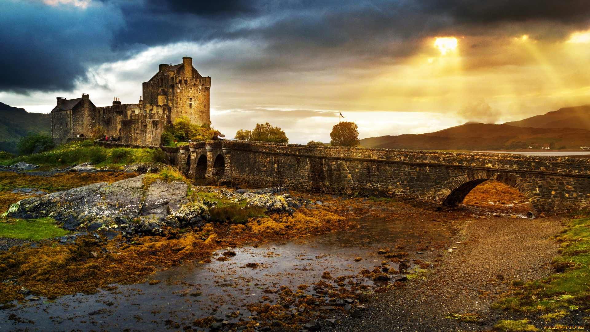 eilean, donan, castle, города, замок, эйлен-донан, , шотландия, развалины, замок, castle, donan, eilean